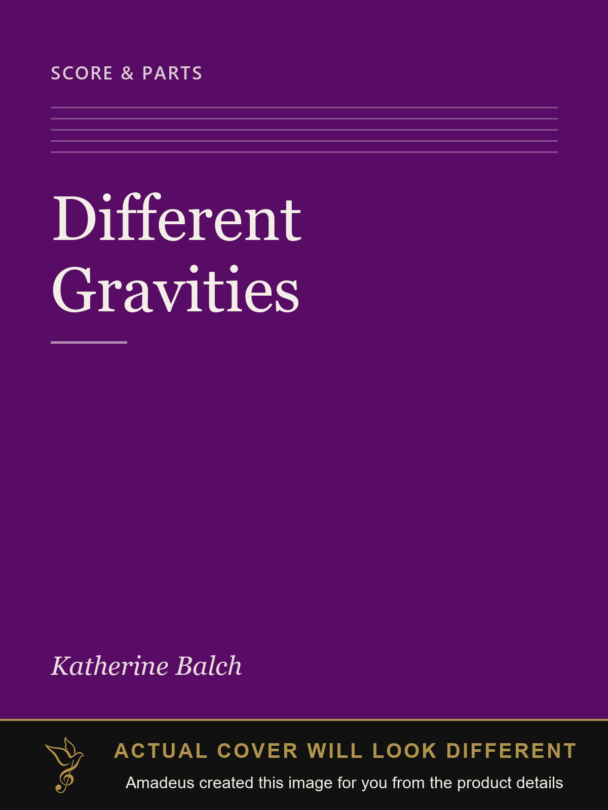 Different Gravities - Amadeus created this image from the product details; the actual cover will look different