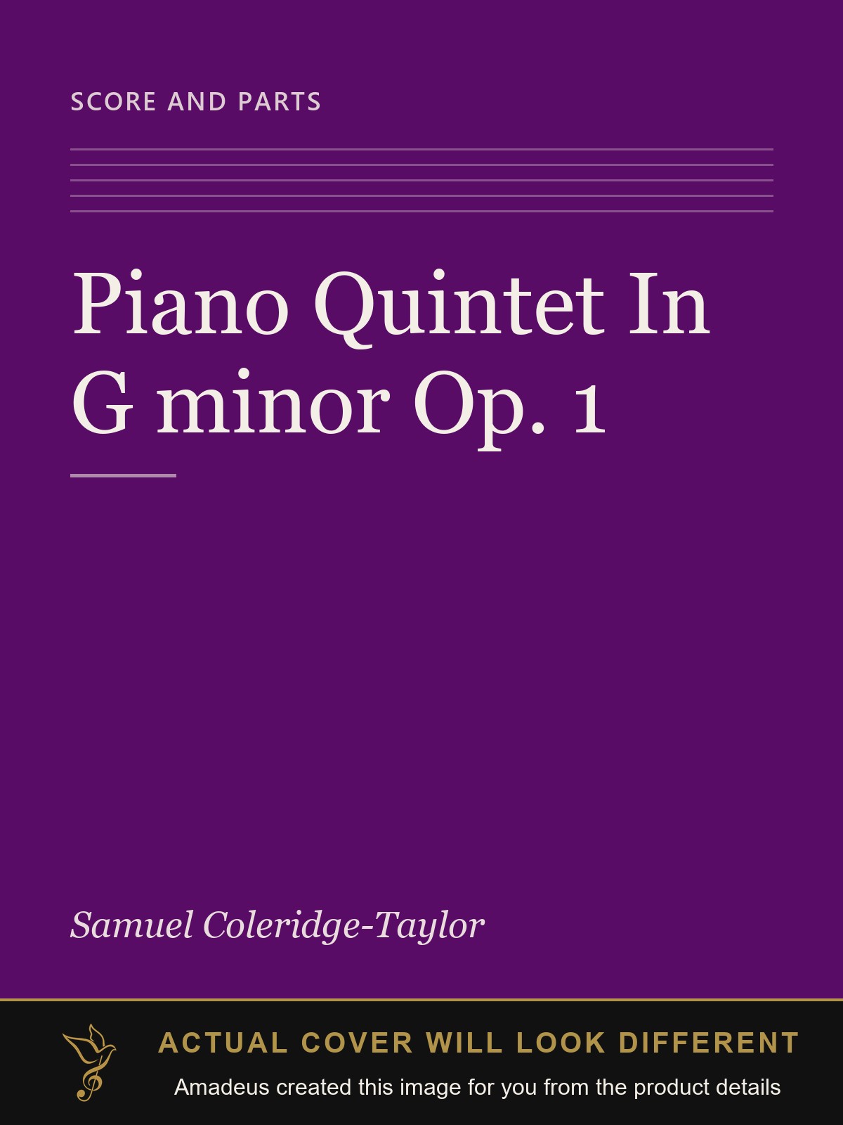Piano Quintet In G minor Op. 1 - Amadeus created this image from the product details; the actual cover will look different