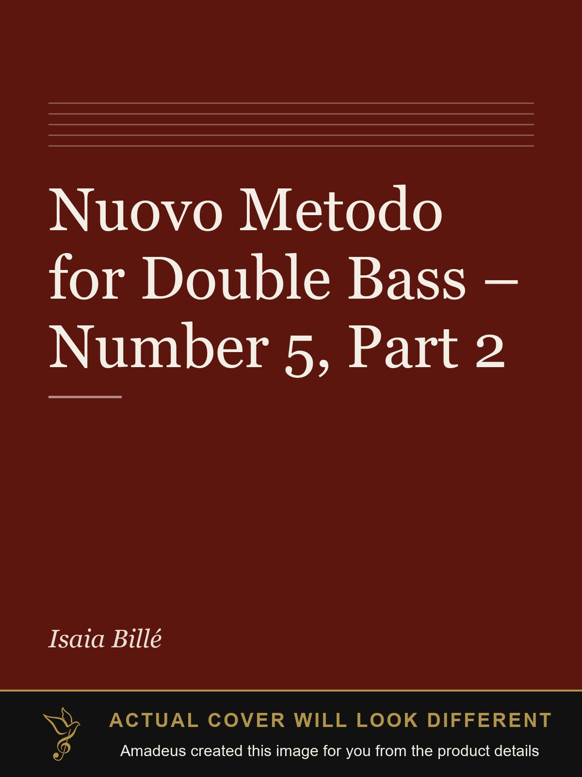 Nuovo Metodo for Double Bass – Number 5, Part 2 - Amadeus created this image from the product details; the actual cover will look different