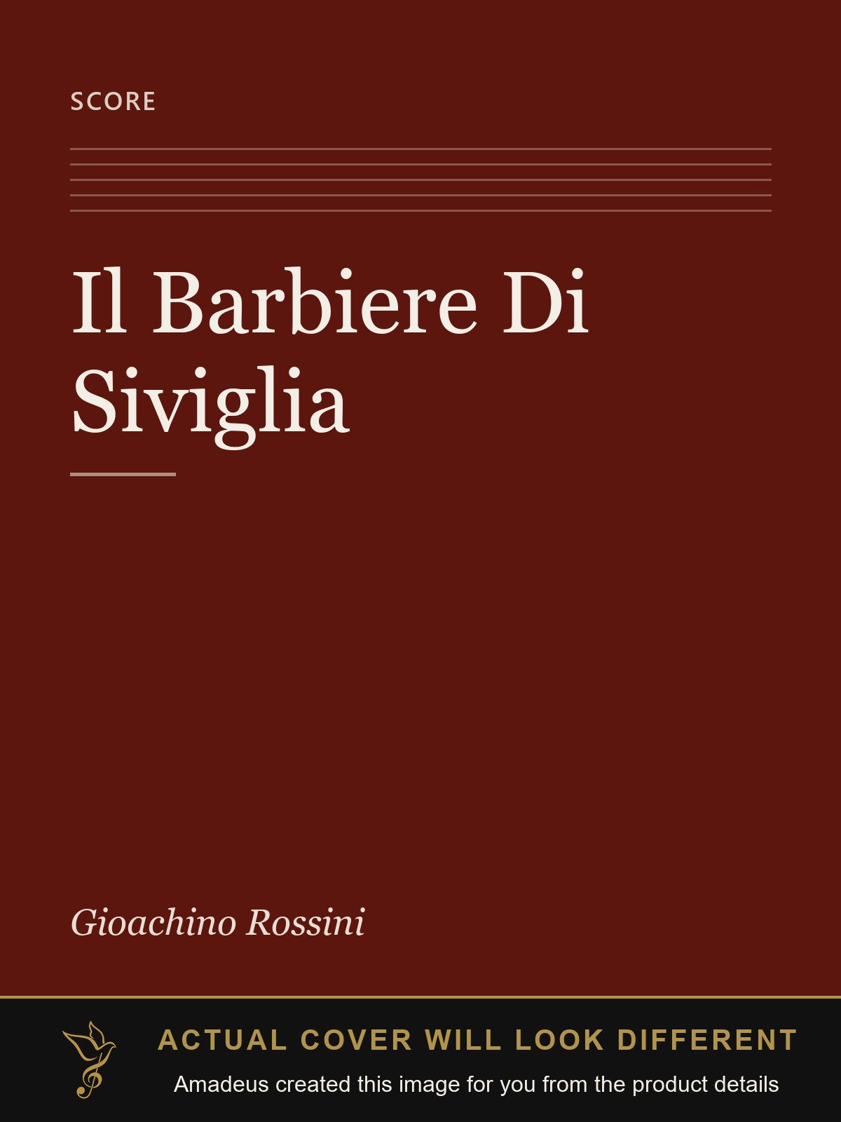 Il Barbiere Di Siviglia - Amadeus created this image from the product details; the actual cover will look different