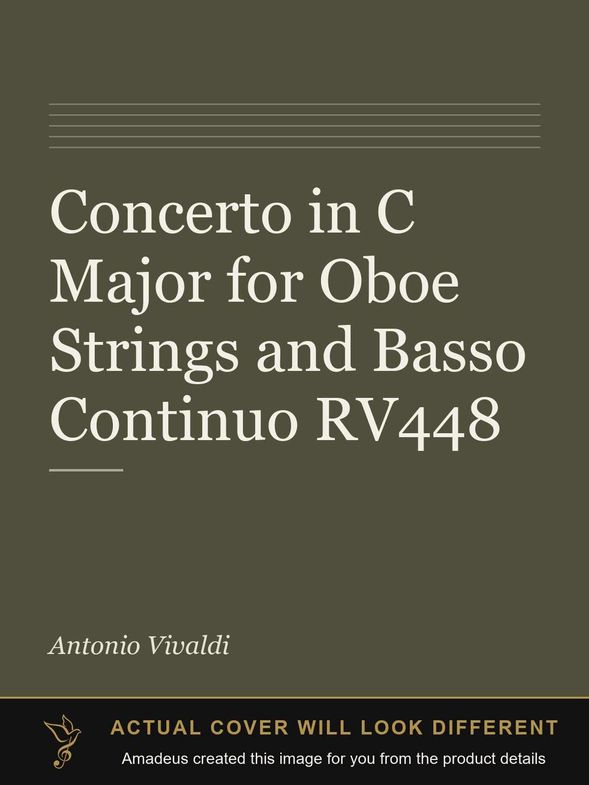 Concerto in C Major for Oboe Strings and Basso Continuo RV448 - Amadeus created this image from the product details; the actual cover will look different