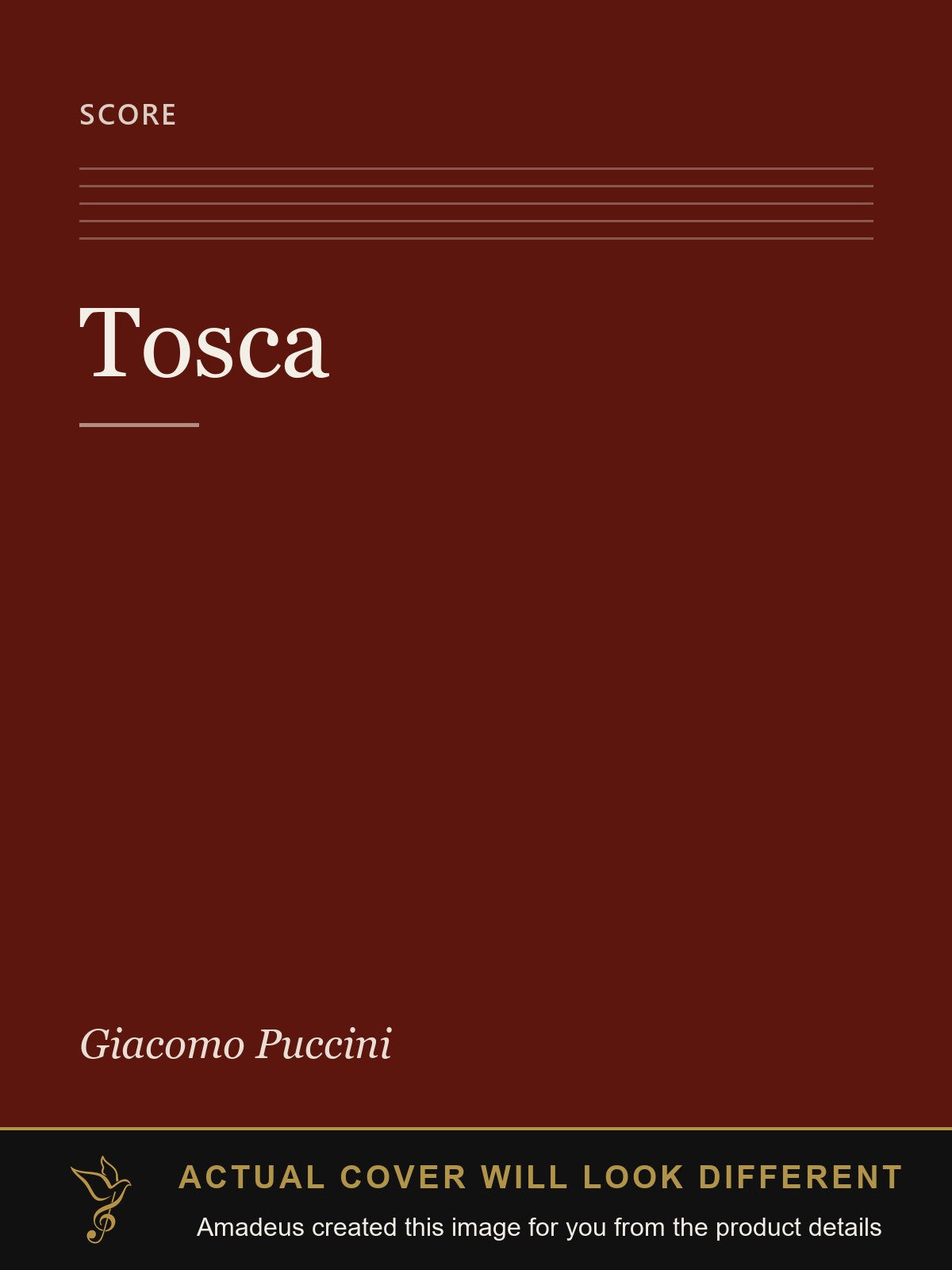 Tosca - Amadeus created this image from the product details; the actual cover will look different
