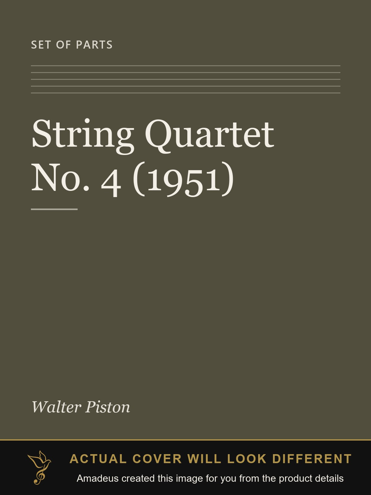 String Quartet No. 4 (1951) - Amadeus created this image from the product details; the actual cover will look different