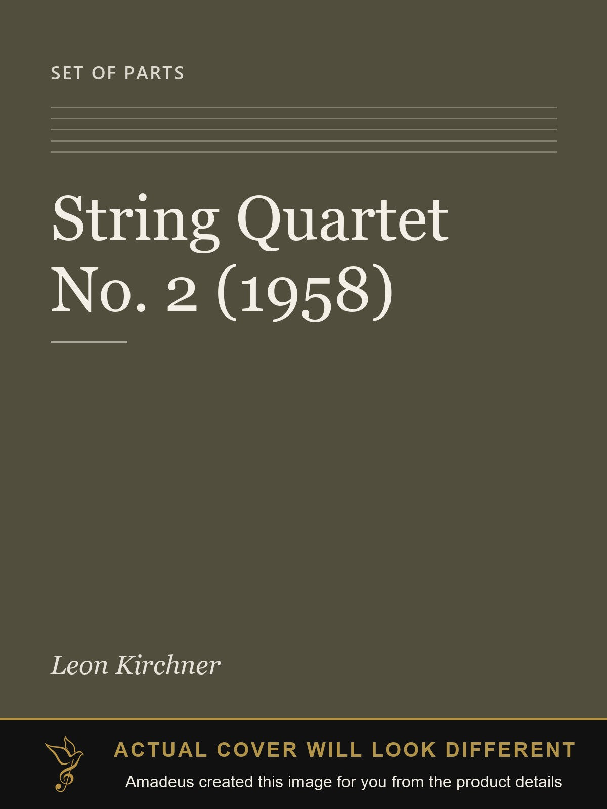 String Quartet No. 2 (1958) - Amadeus created this image from the product details; the actual cover will look different