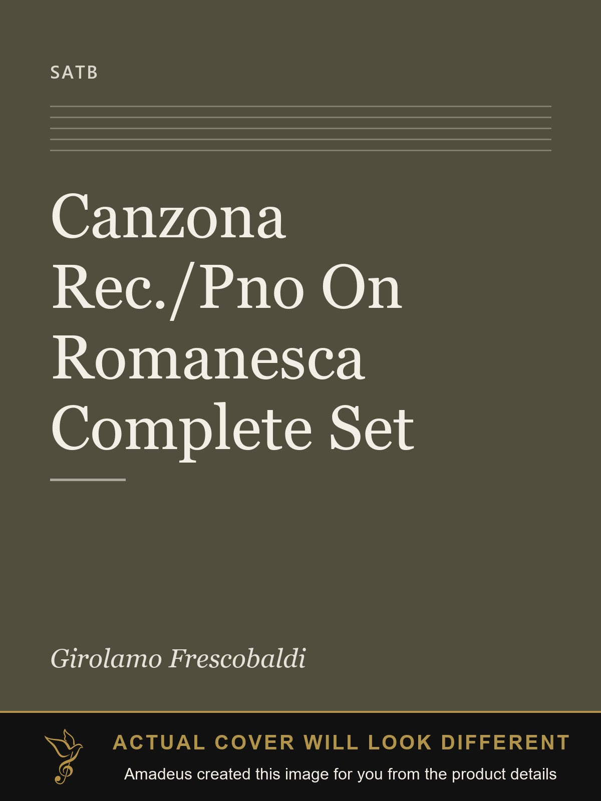 Canzona Rec./Pno On Romanesca Complete Set - Amadeus created this image from the product details; the actual cover will look different