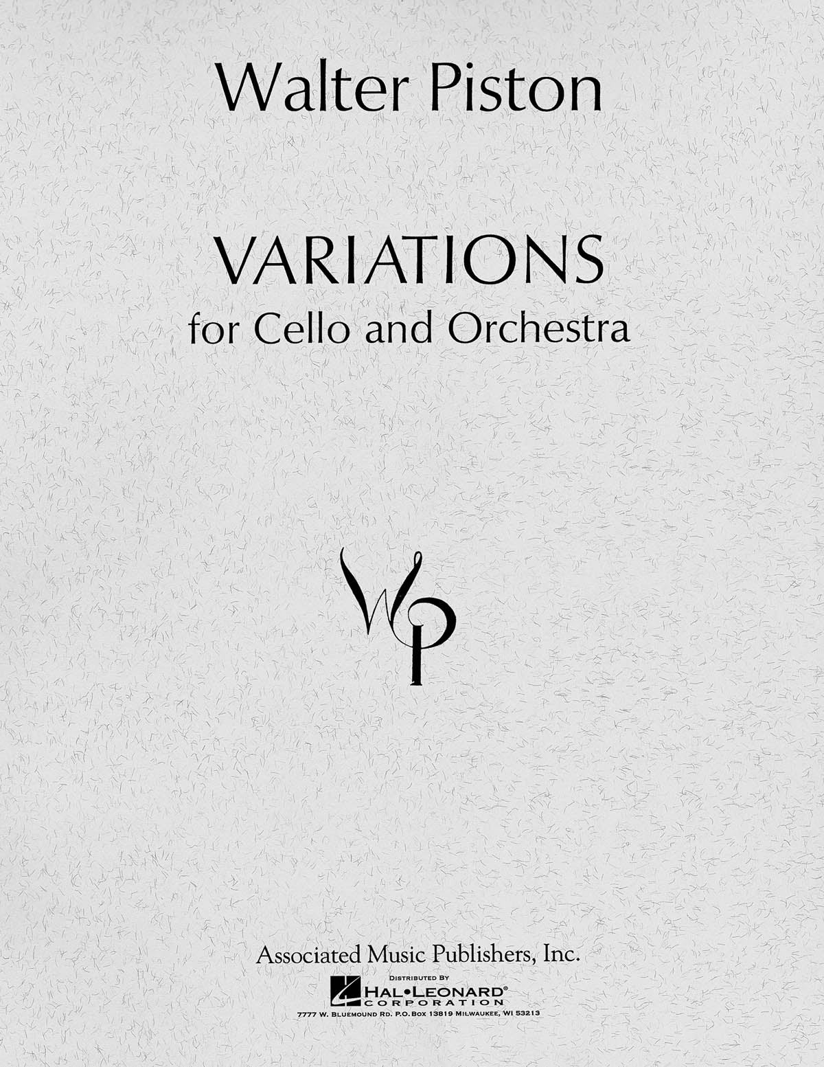 Product Cover for Variations for Cello and Orchestra (1966)