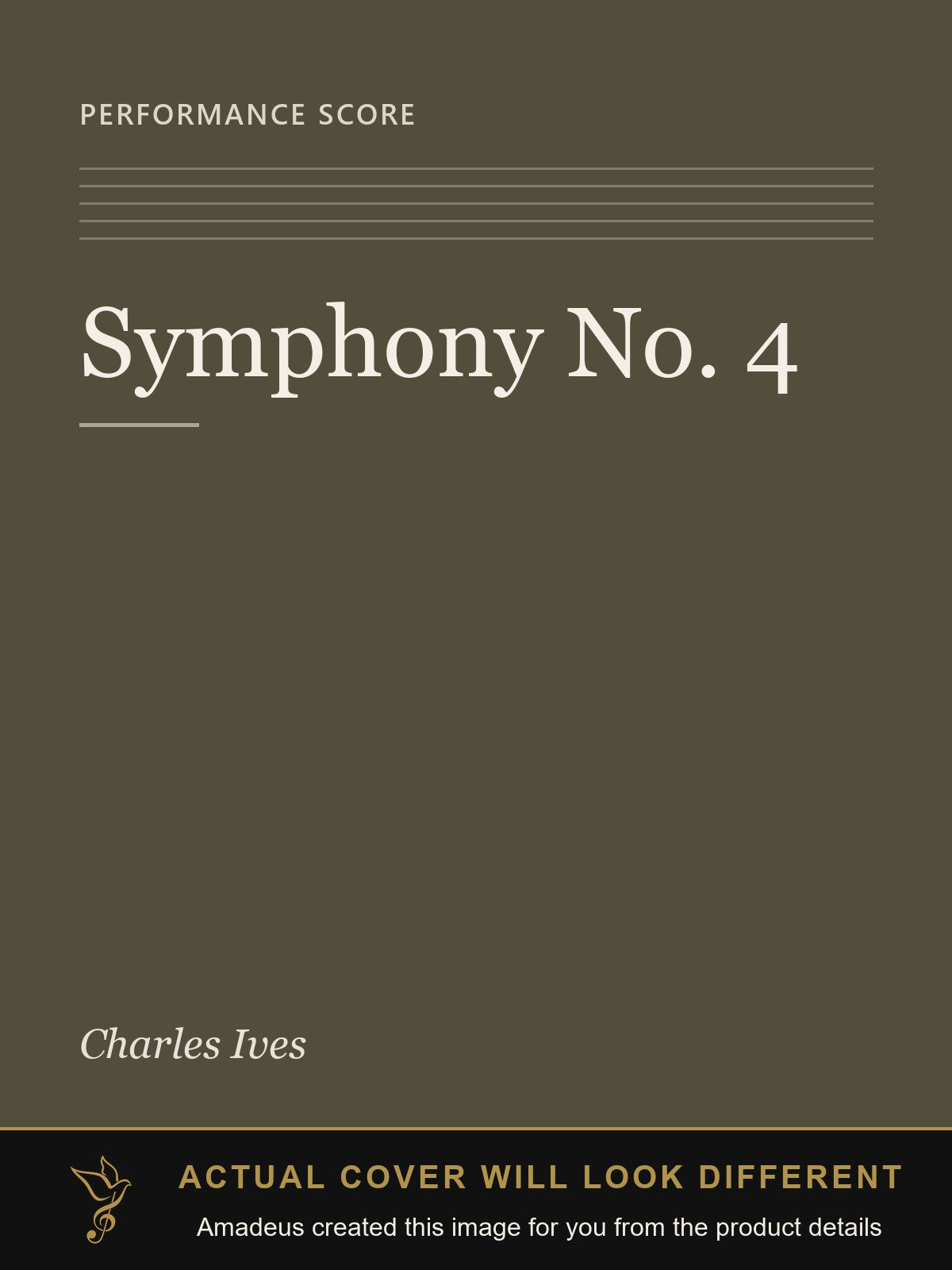 Symphony No. 4 - Amadeus created this image from the product details; the actual cover will look different
