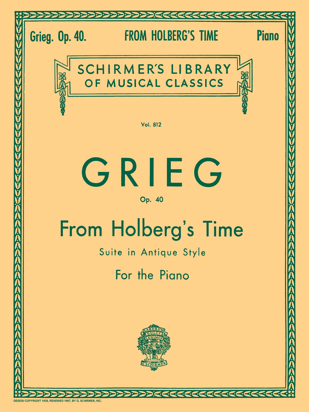 Product Cover for “From Holberg's Time” (Suite in Antique Style), Op. 40