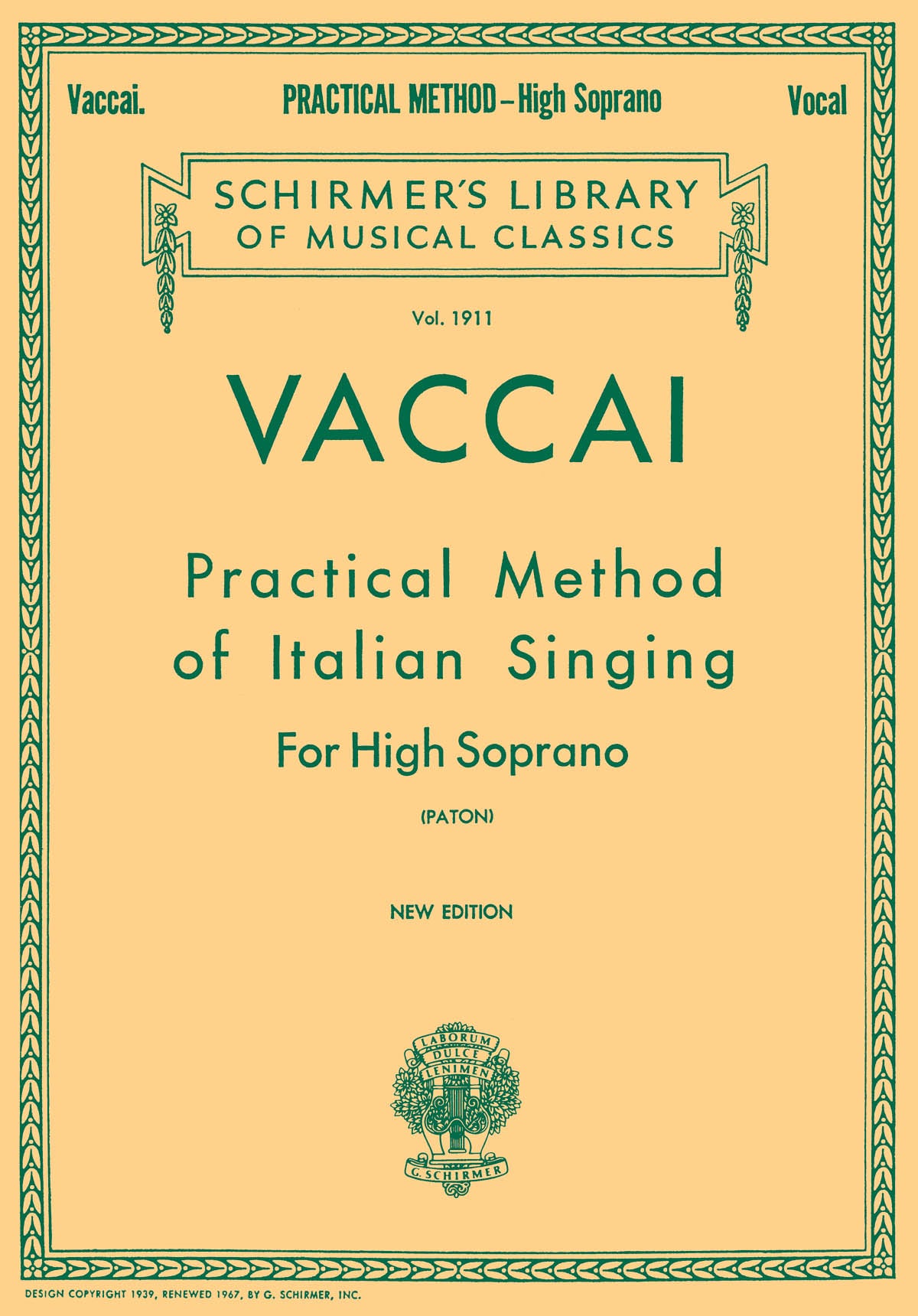 Product Cover for Practical Method of Italian Singing
