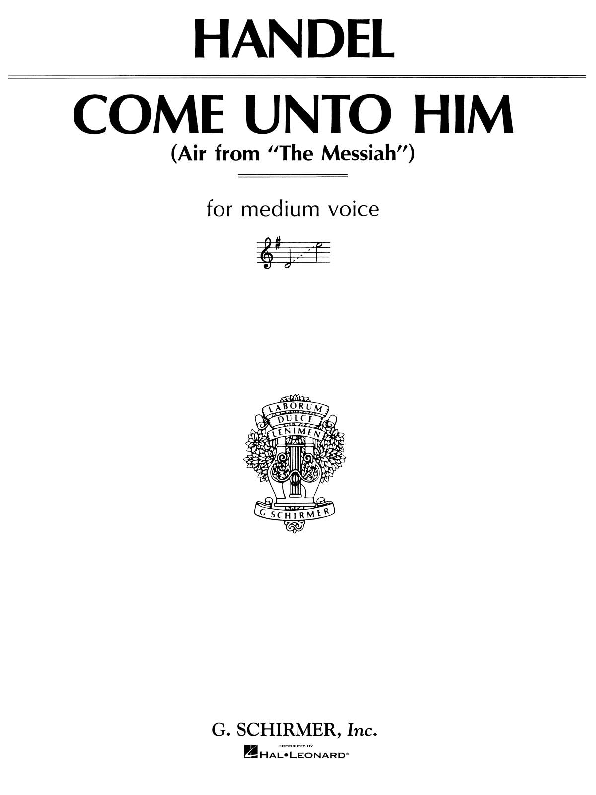 Product Cover for Come Unto Him (from Messiah)