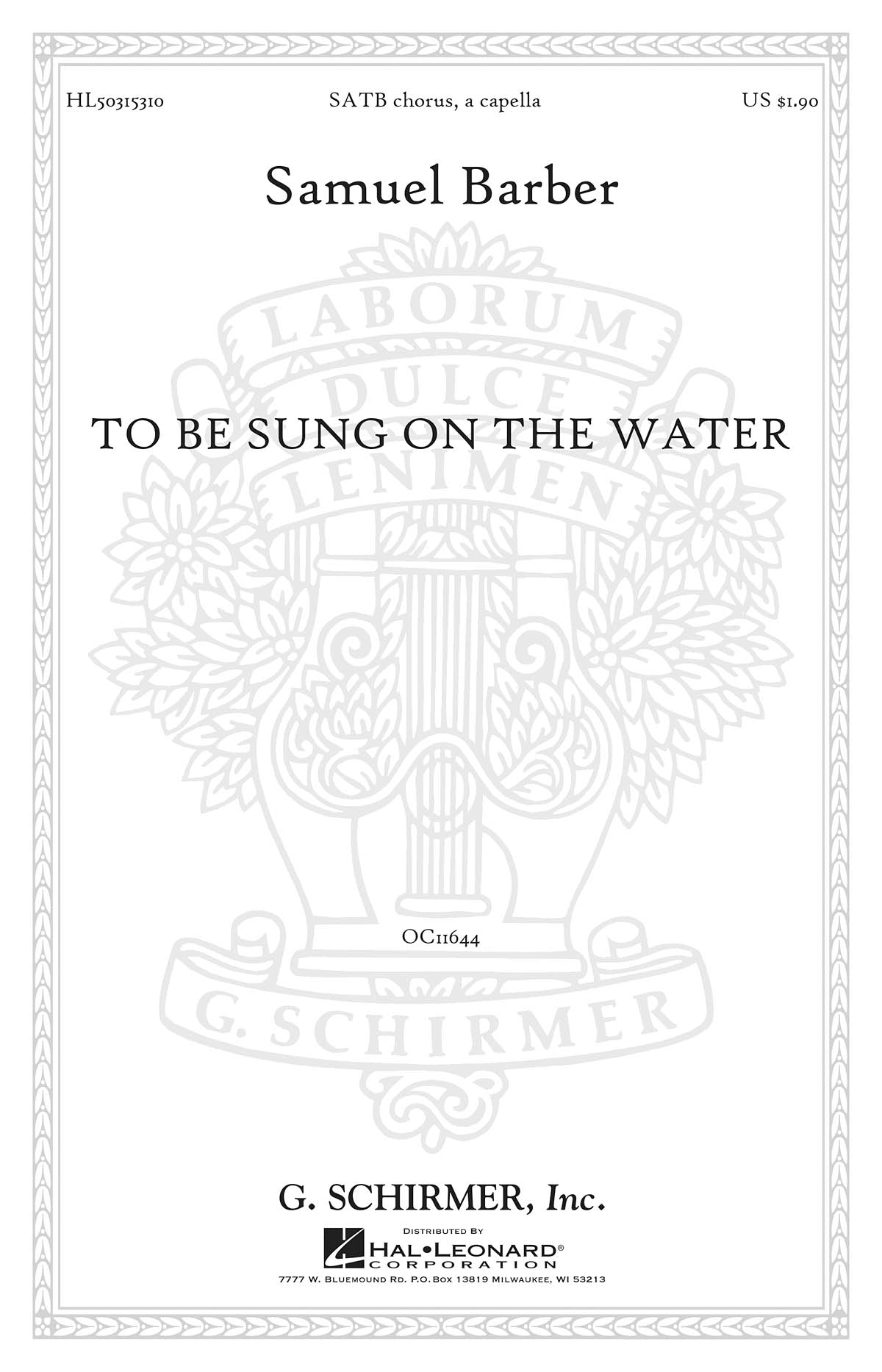 Product Cover for To Be Sung on the Water Op. 42, No. 2