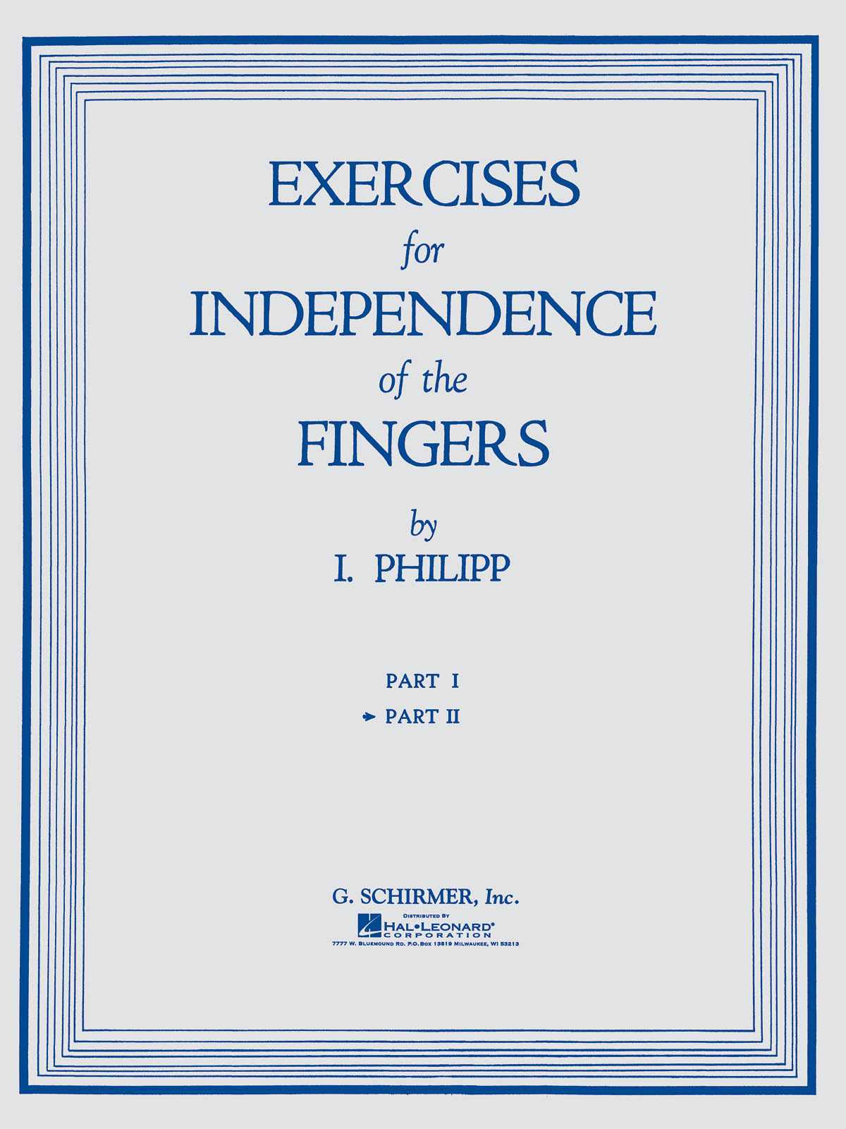 Product Cover for Exercises for Independence of Fingers – Book 2