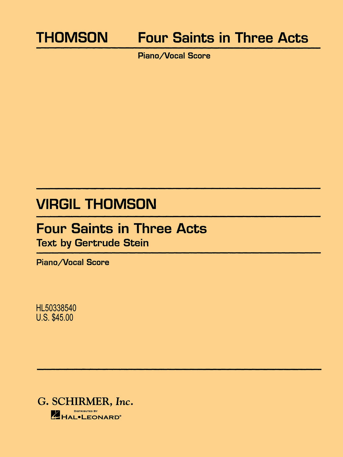 Product Cover for Four Saints in Three Acts