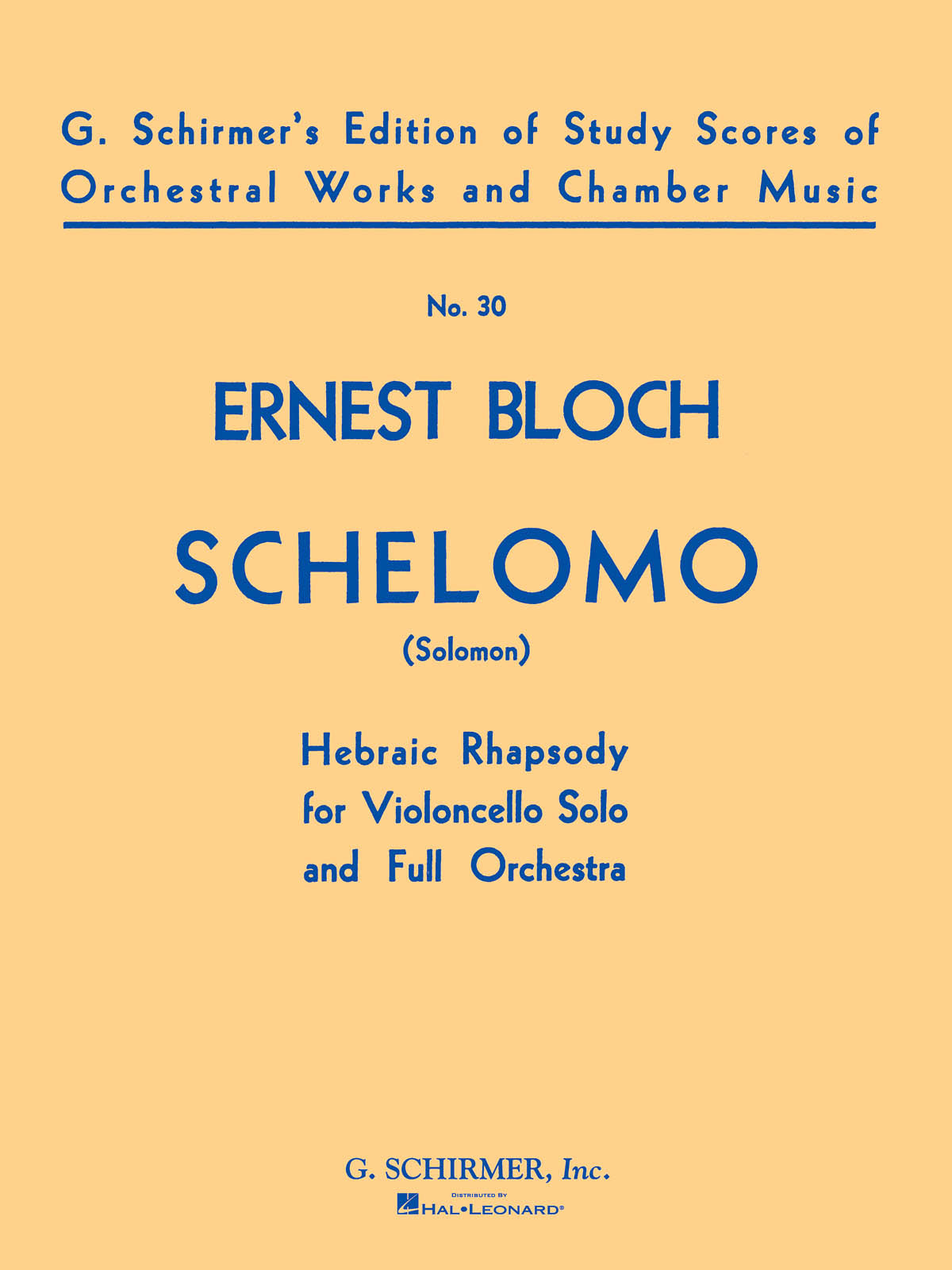 Product Cover for Schelomo (Hebraic Rhapsody)