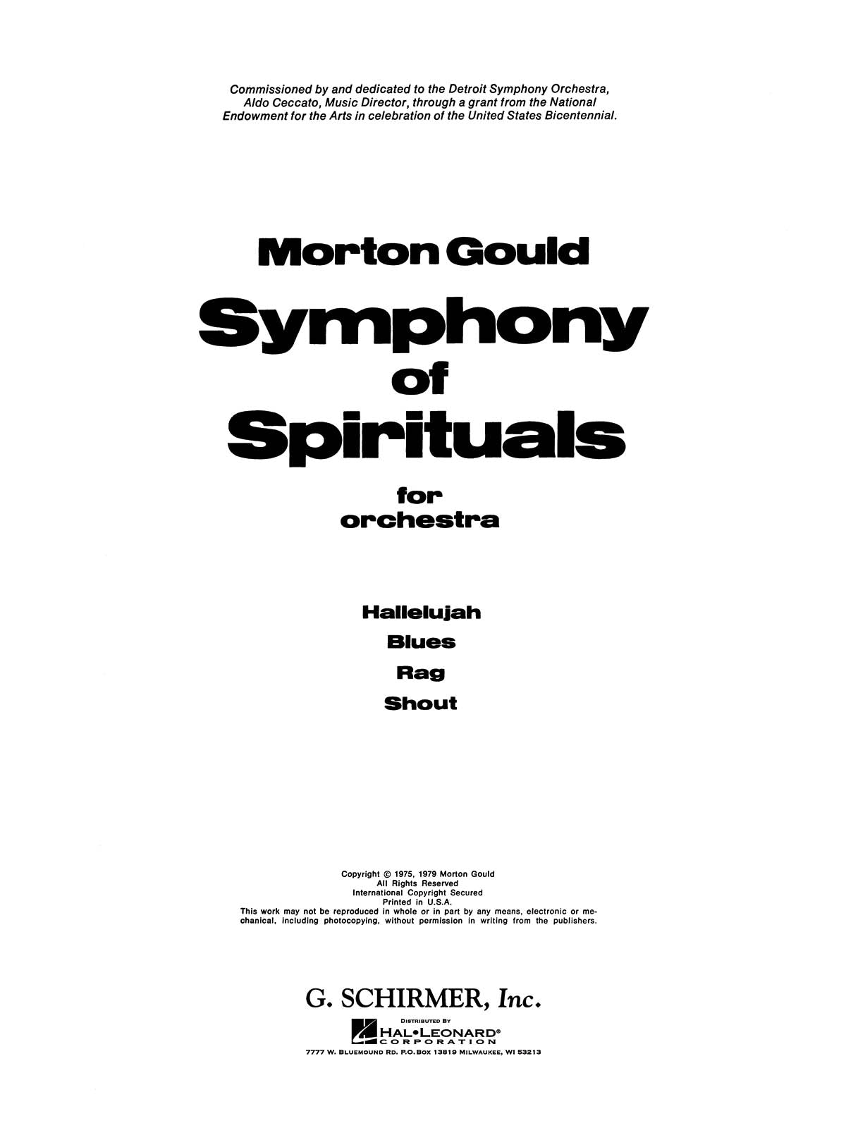 Product Cover for Symphony of Spirituals
