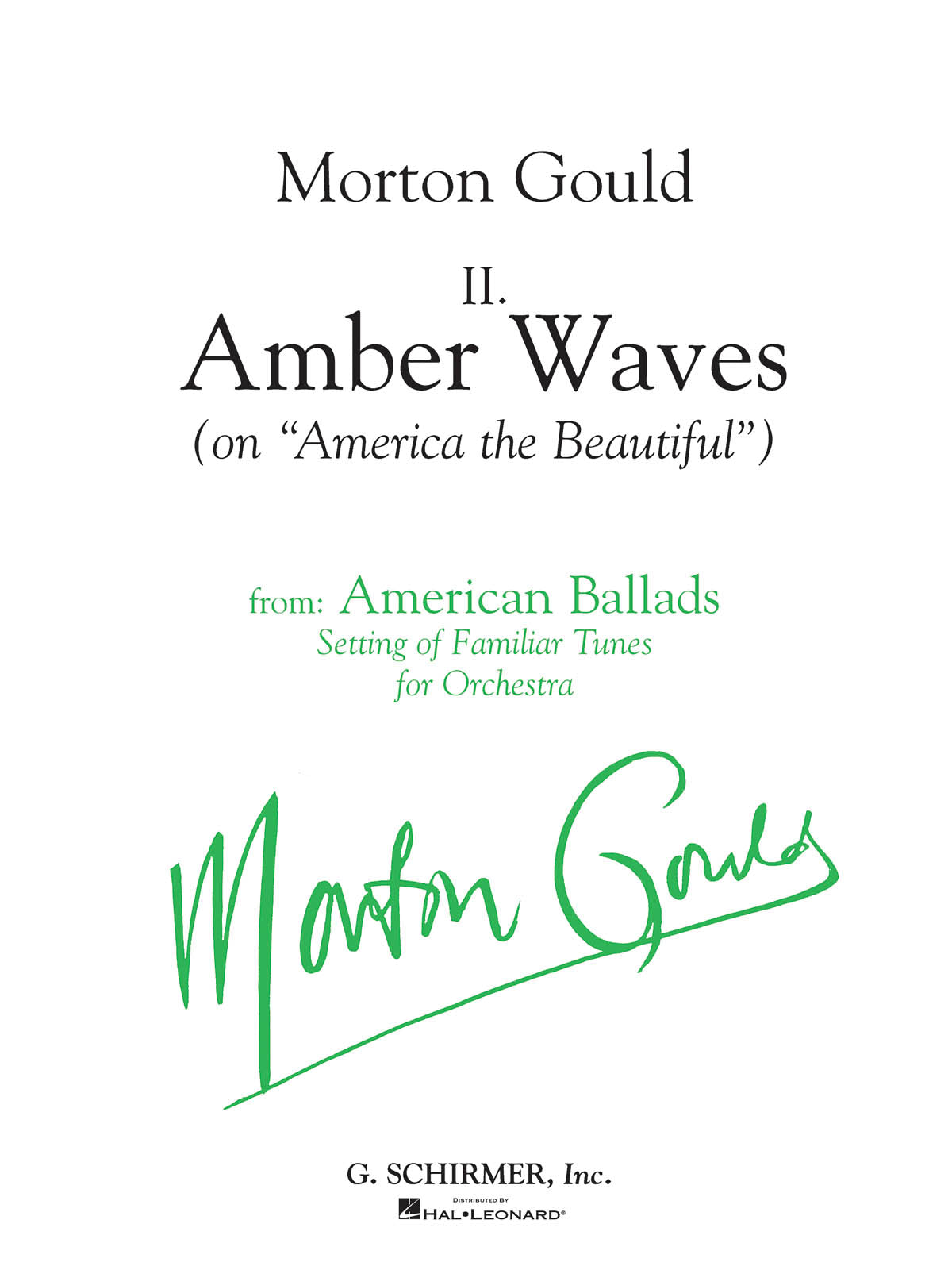 Product Cover for II. Amber Waves