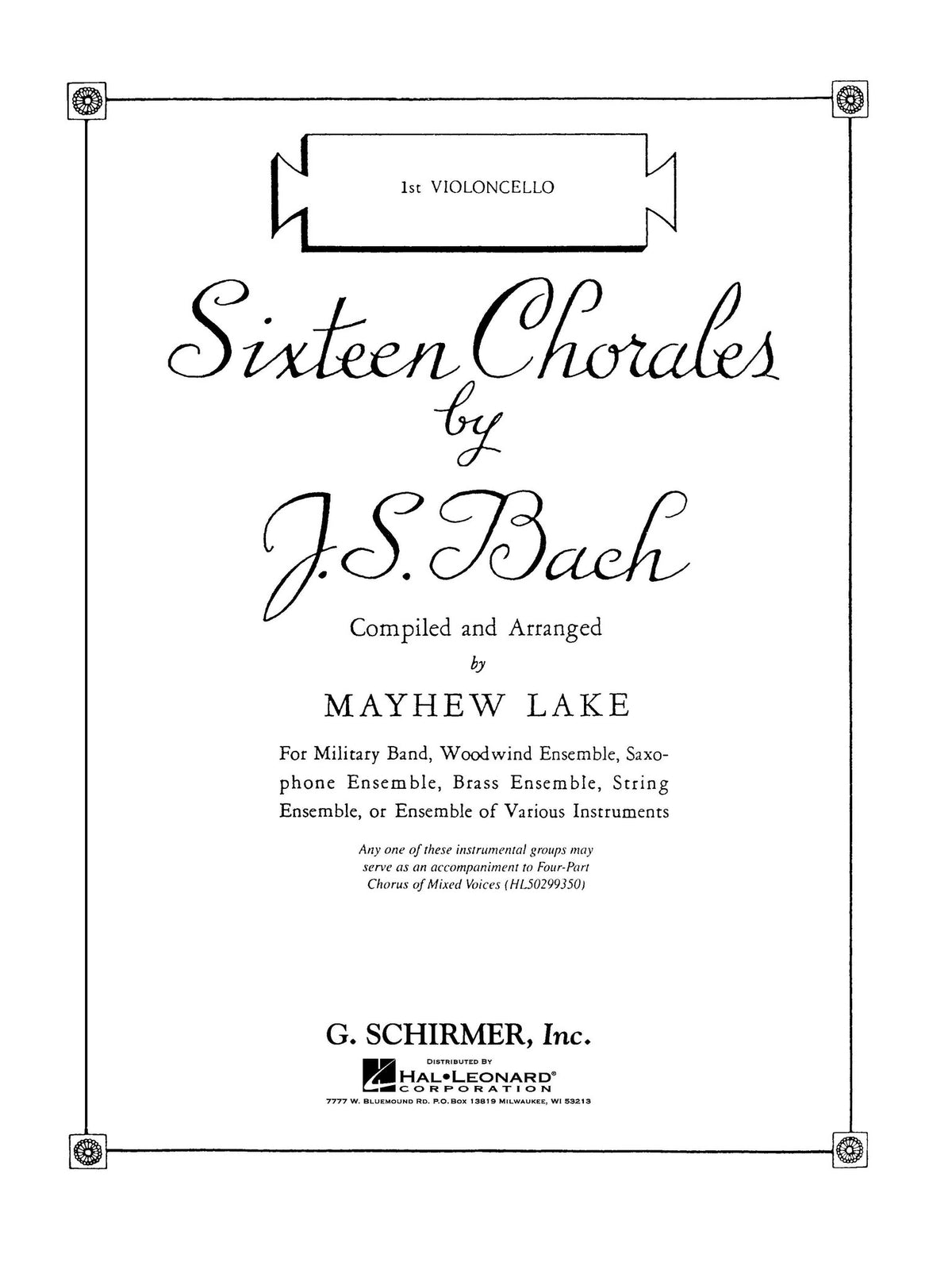 Product Cover for Sixteen Chorales