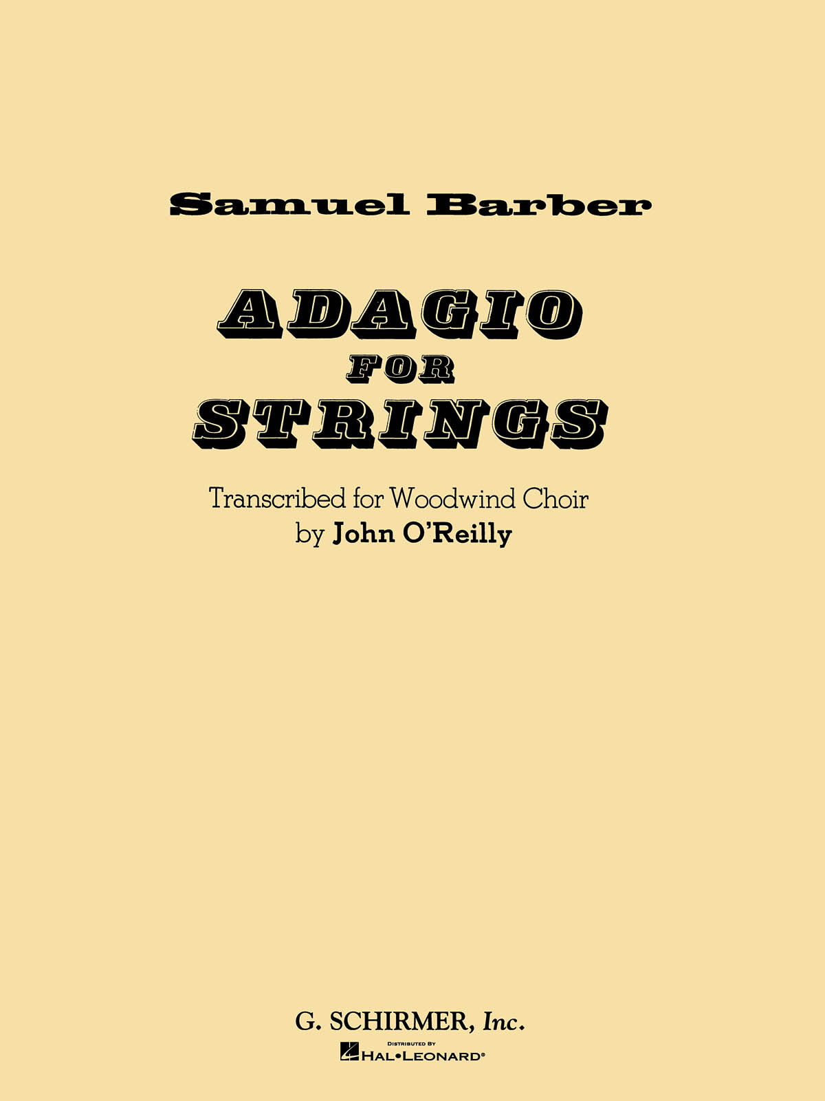 Product Cover for Adagio for Strings (Score and Parts)