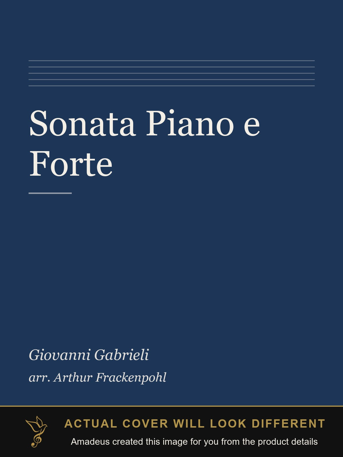 Sonata Piano e Forte - Amadeus created this image from the product details; the actual cover will look different