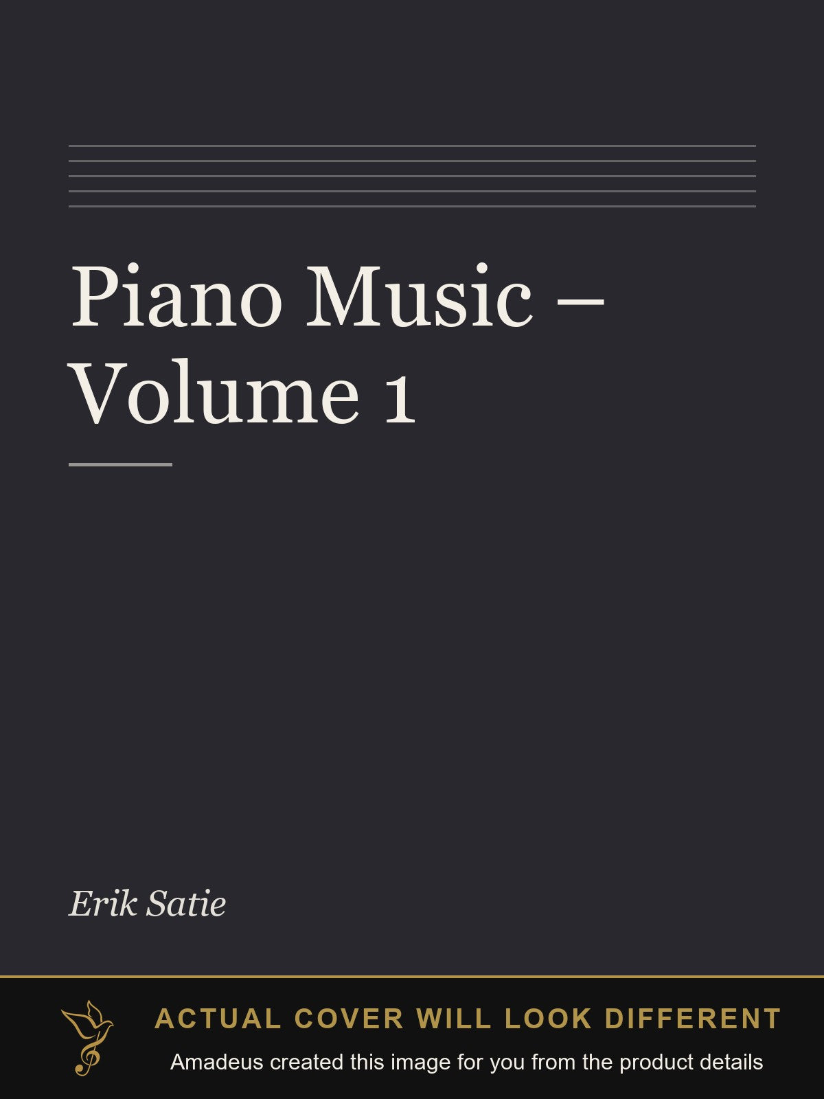 Piano Music – Volume 1 - Amadeus created this image from the product details; the actual cover will look different