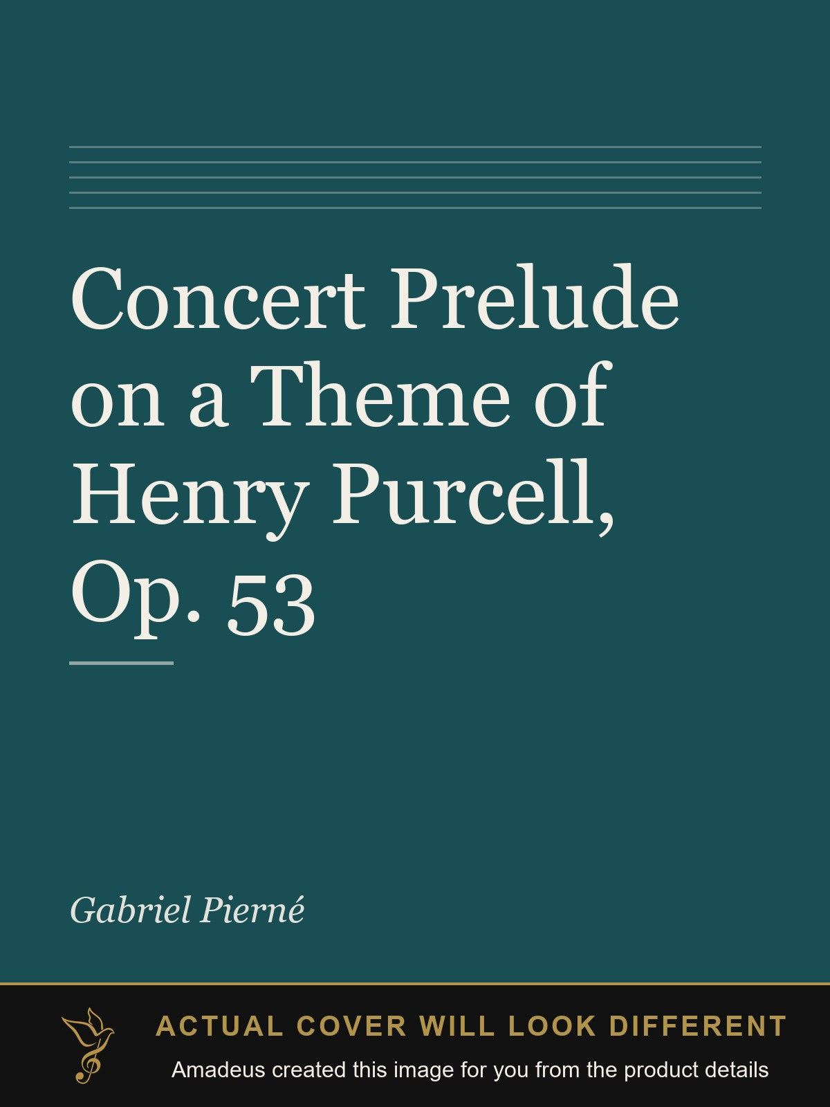 Concert Prelude on a Theme of Henry Purcell, Op. 53 - Amadeus created this image from the product details; the actual cover will look different
