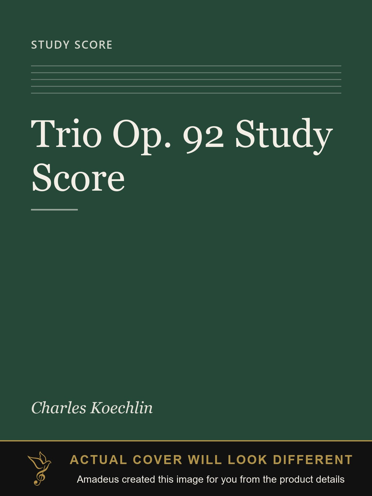Trio Op. 92 Study Score - Amadeus created this image from the product details; the actual cover will look different