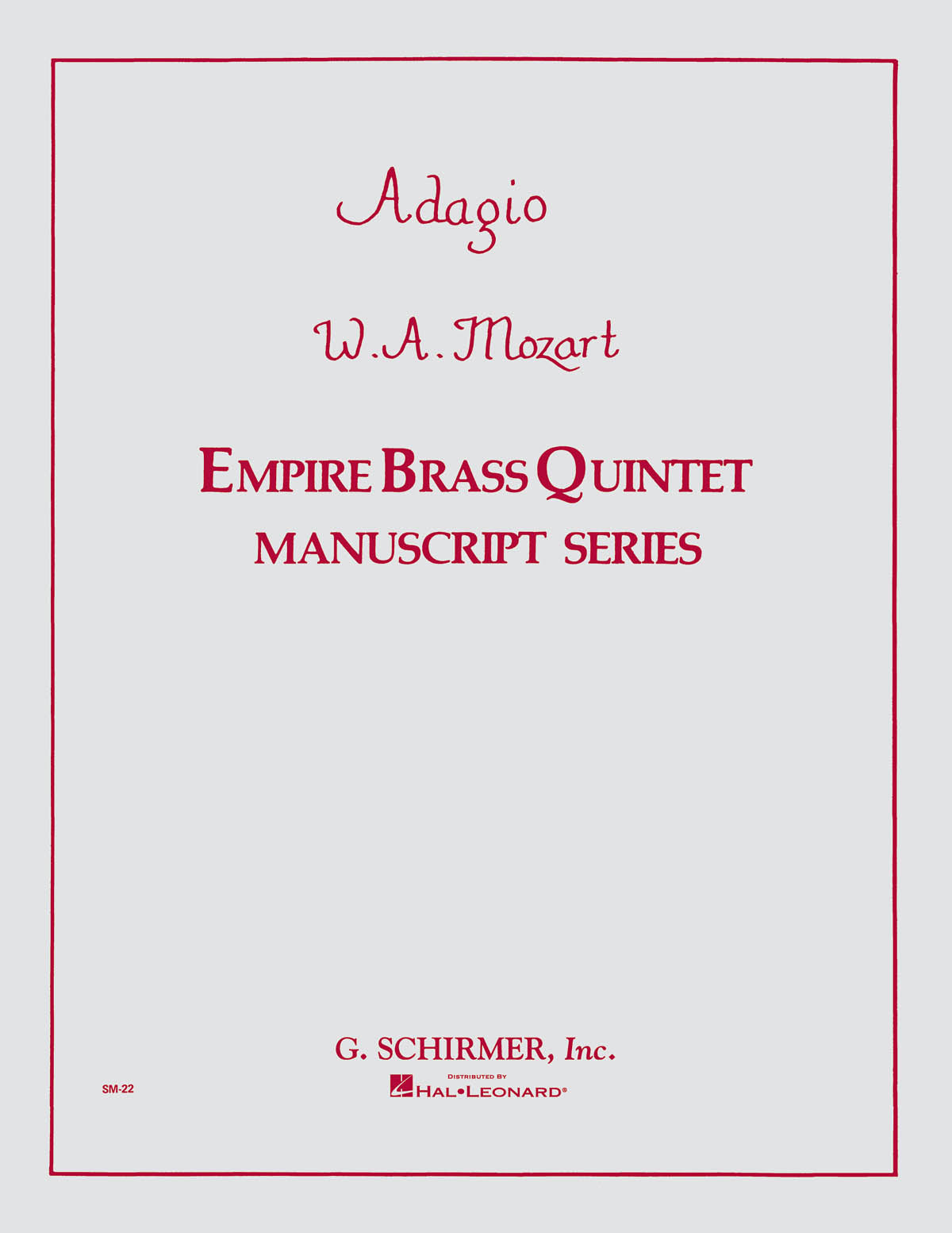 Product Cover for Adagio, K. 411