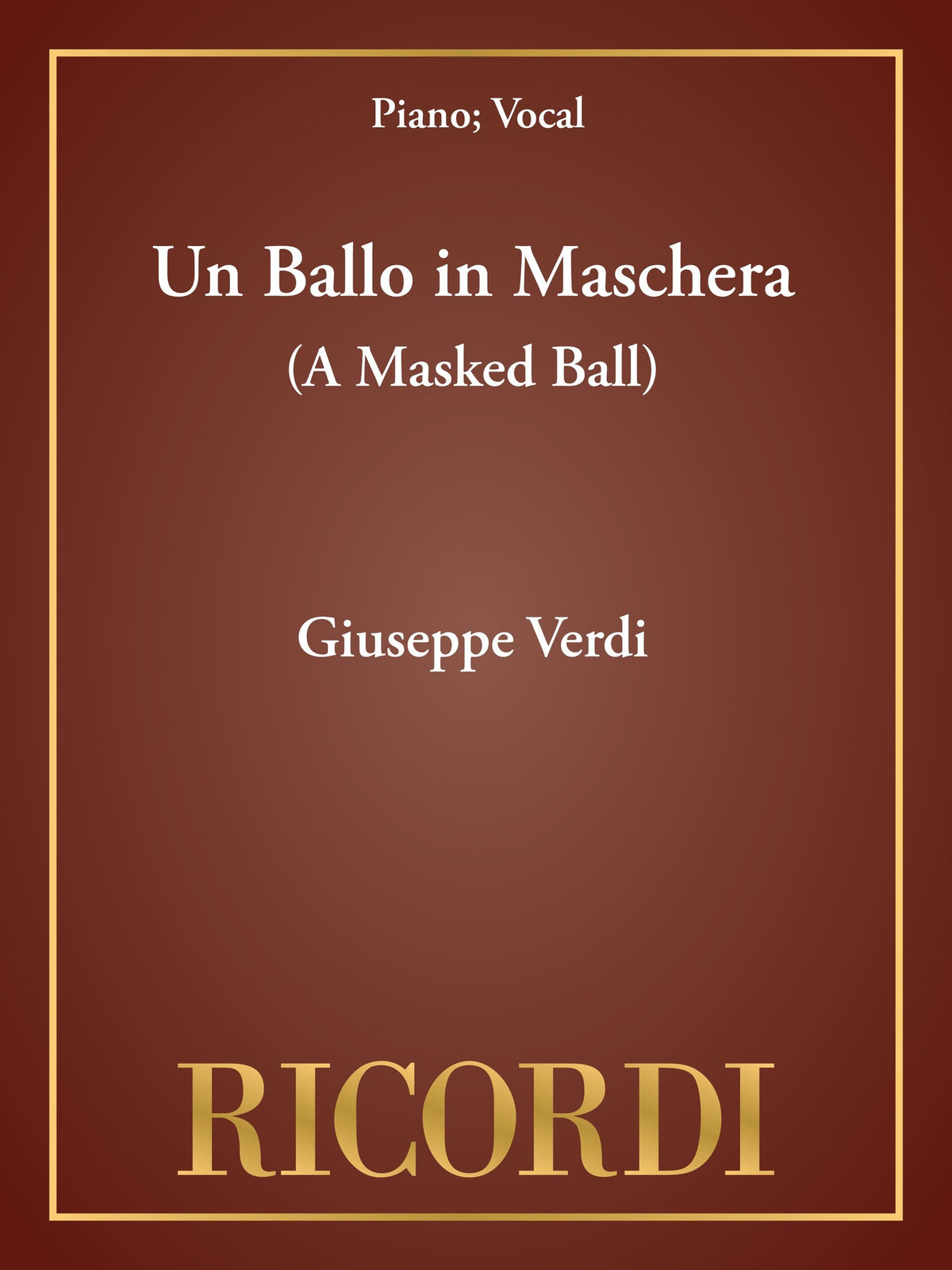 Product Cover for Un Ballo in Maschera (A Masked Ball)