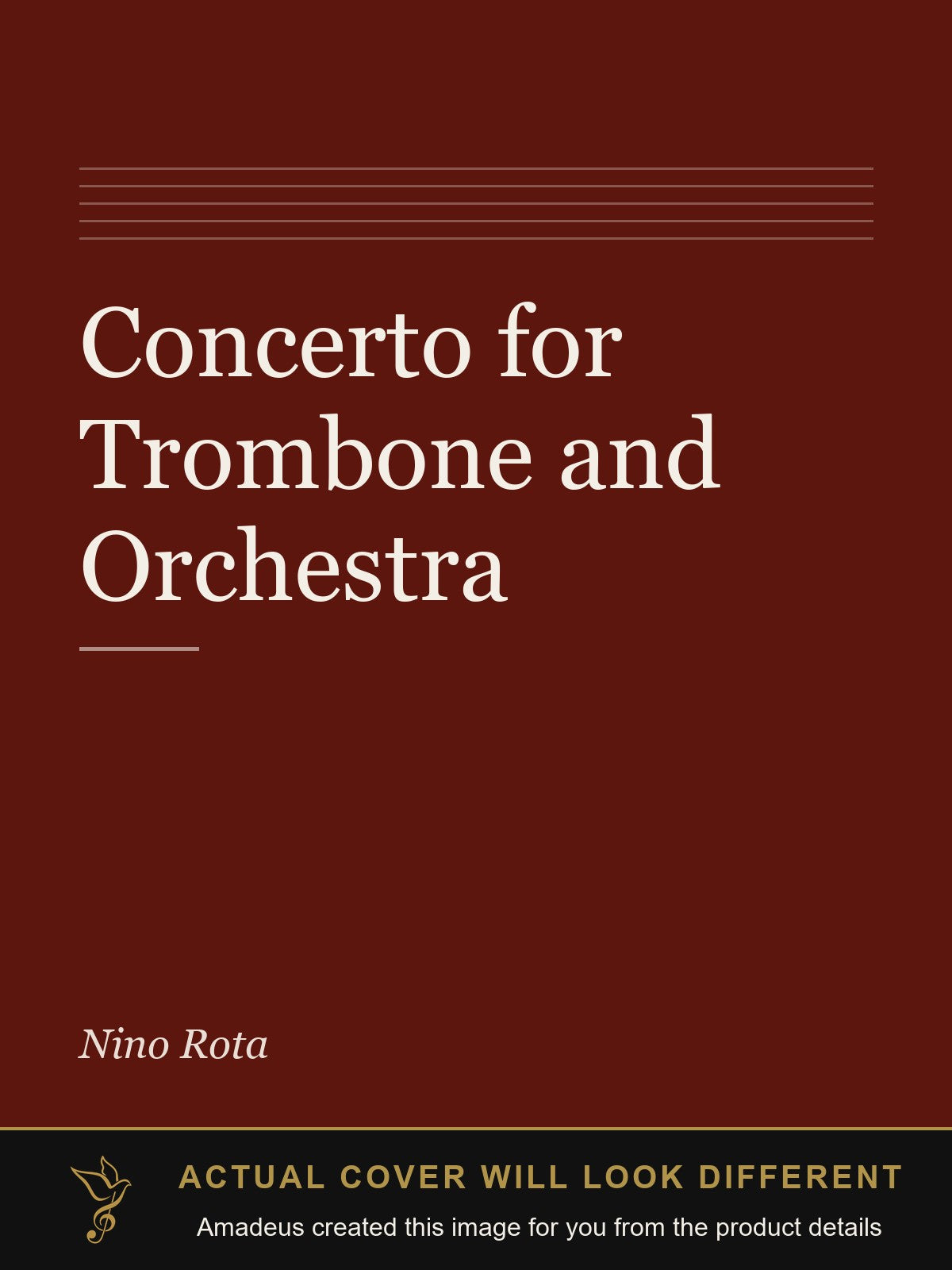 Concerto for Trombone and Orchestra - Amadeus created this image from the product details; the actual cover will look different