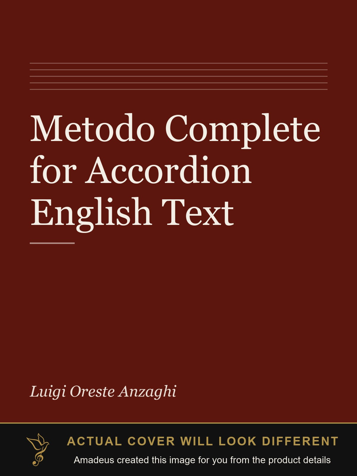 Metodo Complete for Accordion English Text - Amadeus created this image from the product details; the actual cover will look different