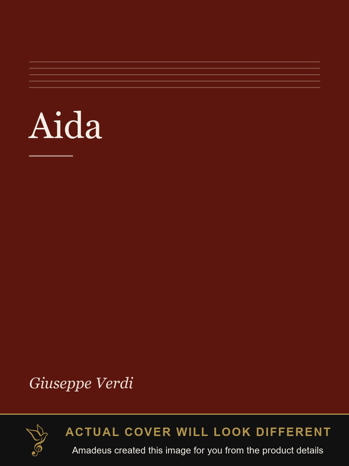 Aida - Amadeus created this image from the product details; the actual cover will look different