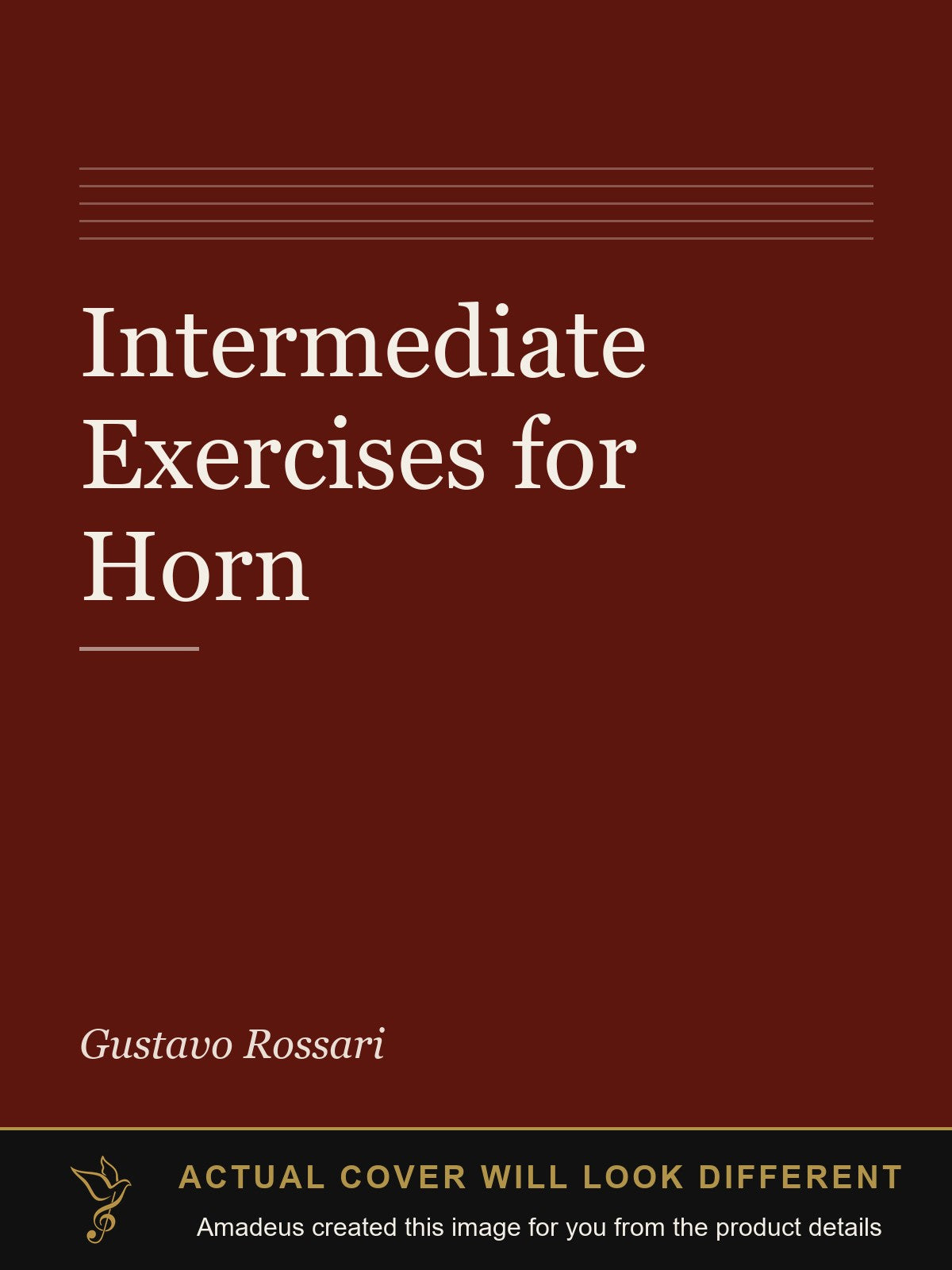 Intermediate Exercises for Horn - Amadeus created this image from the product details; the actual cover will look different