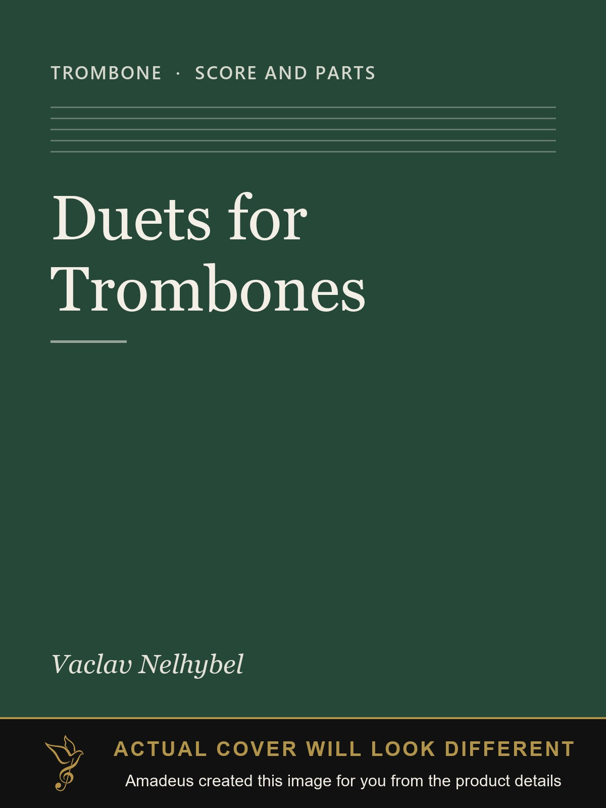 Duets for Trombones - Amadeus created this image from the product details; the actual cover will look different