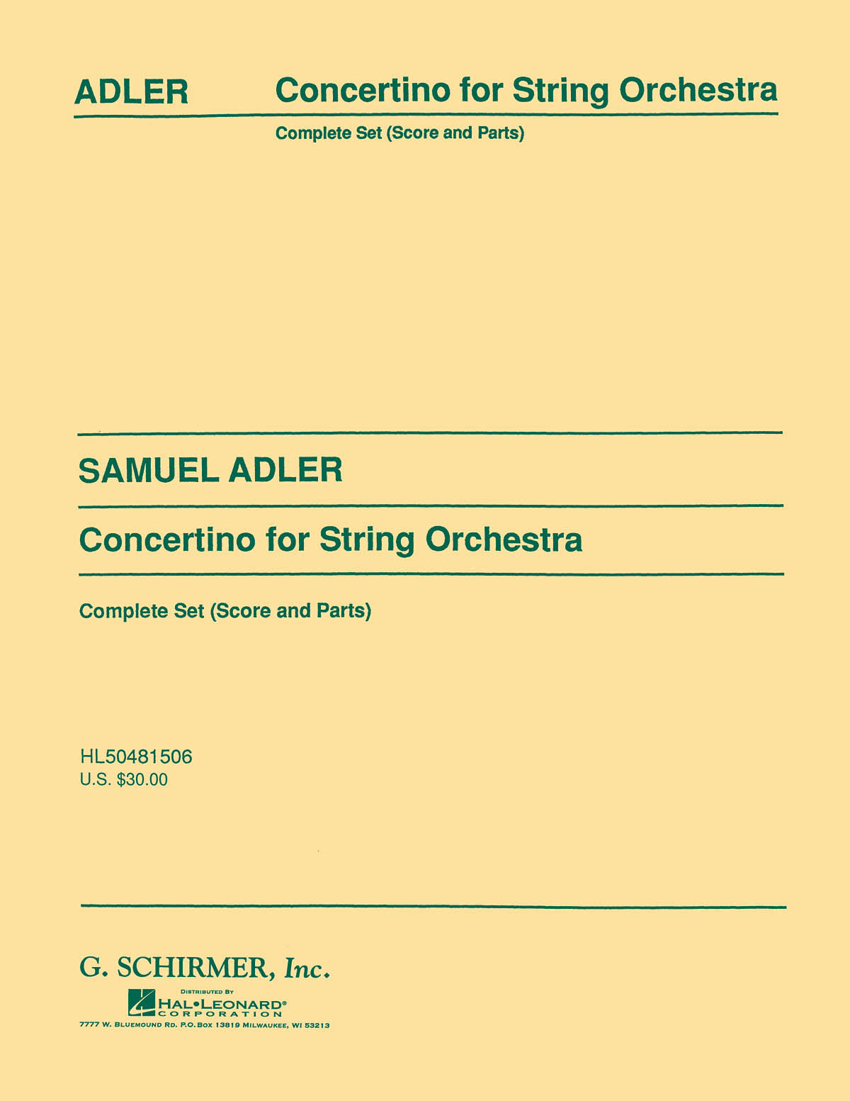 Product Cover for Concertino for String Orchestra