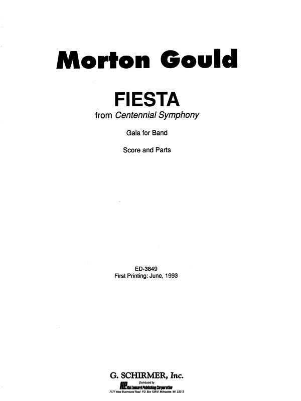 Product Cover for Fiesta Concert Band Sc