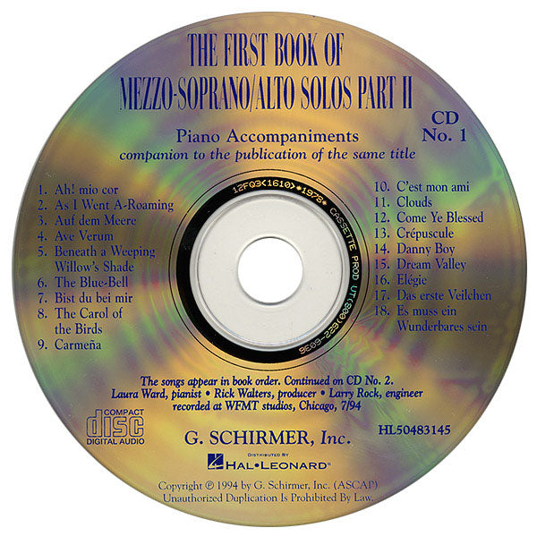 Product Cover for The First Book of Mezzo-Soprano/Alto Solos – Part II
