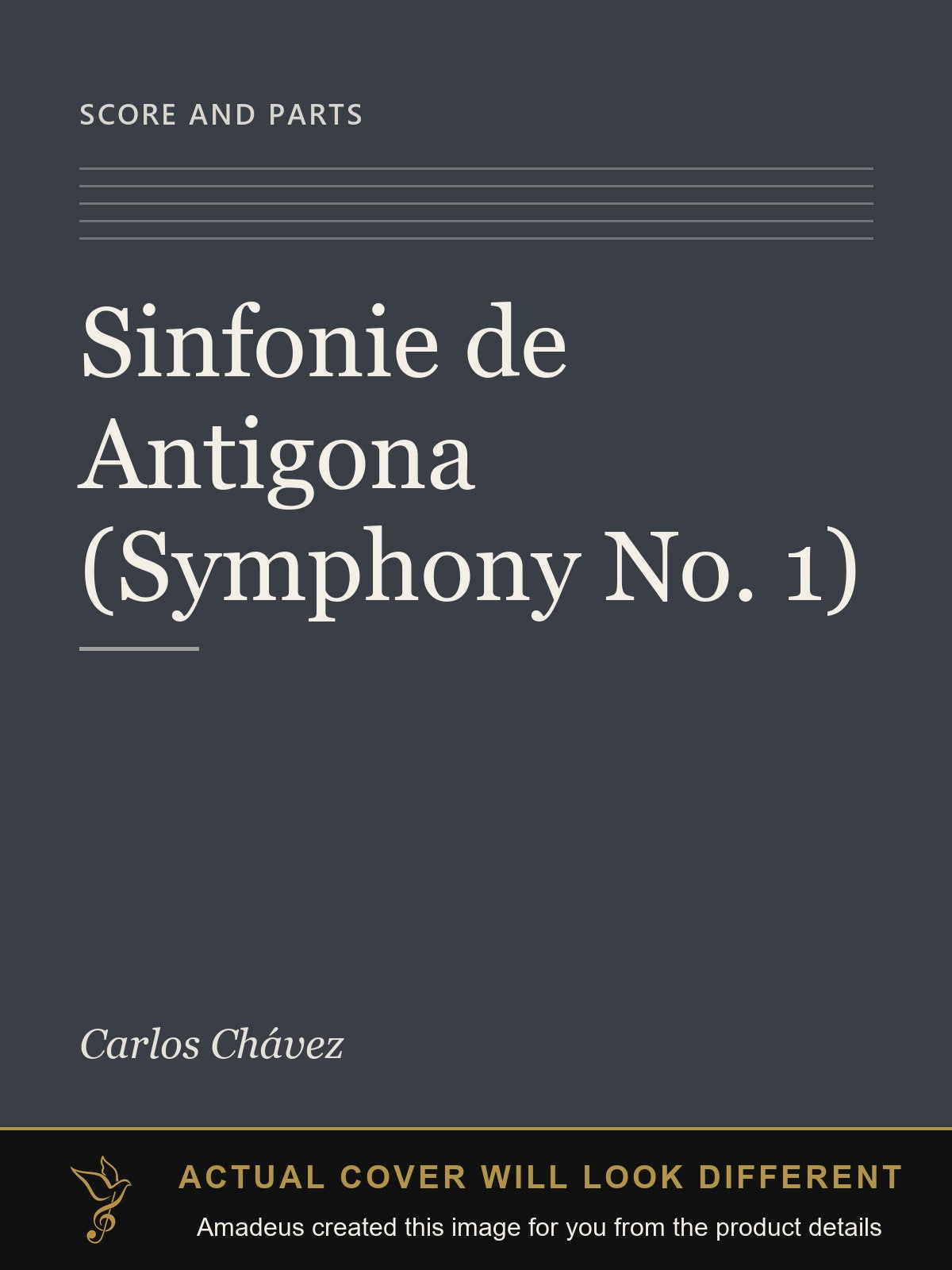 Sinfonie de Antigona (Symphony No. 1) - Amadeus created this image from the product details; the actual cover will look different