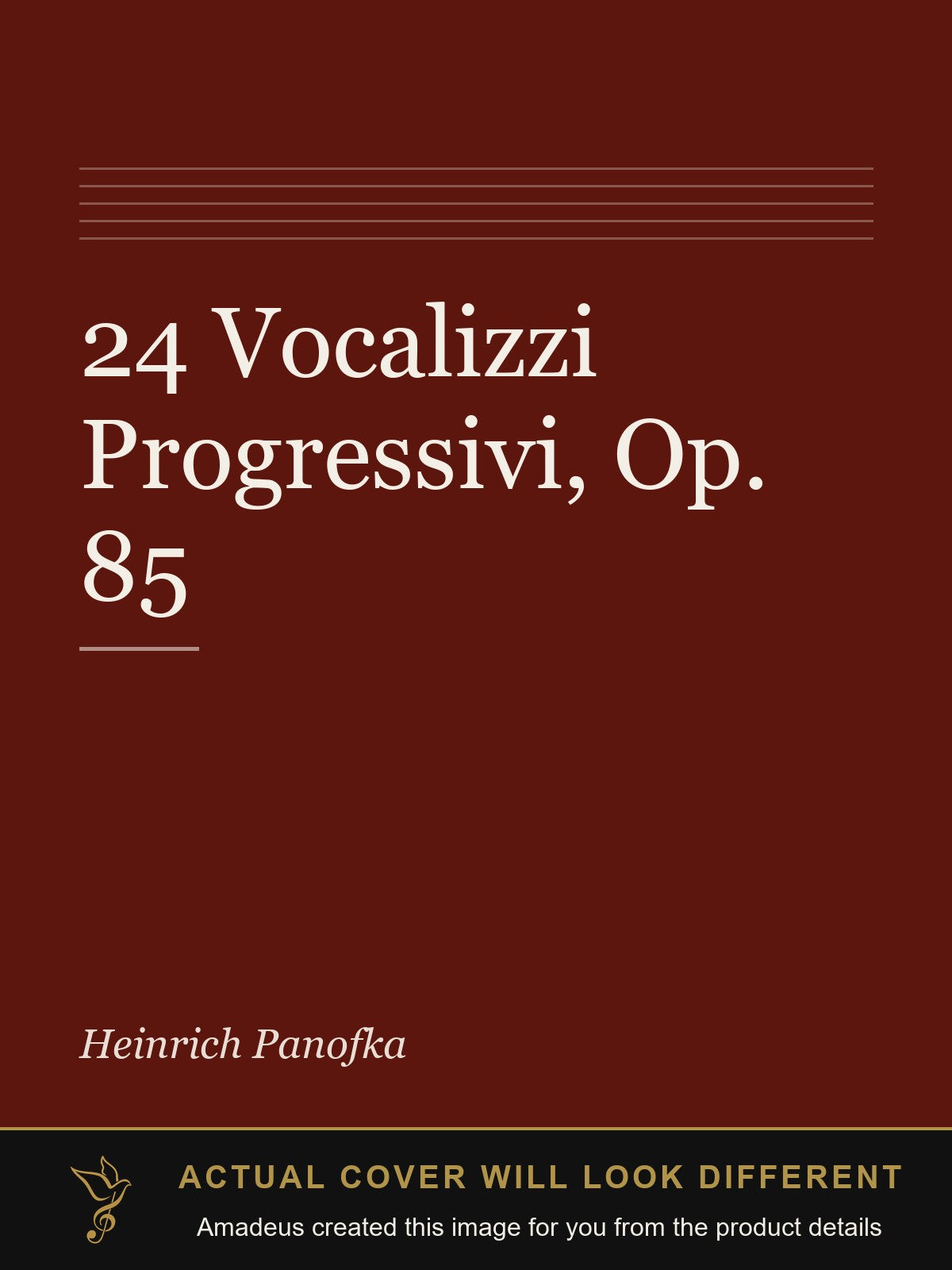 24 Vocalizzi Progressivi, Op. 85 - Amadeus created this image from the product details; the actual cover will look different