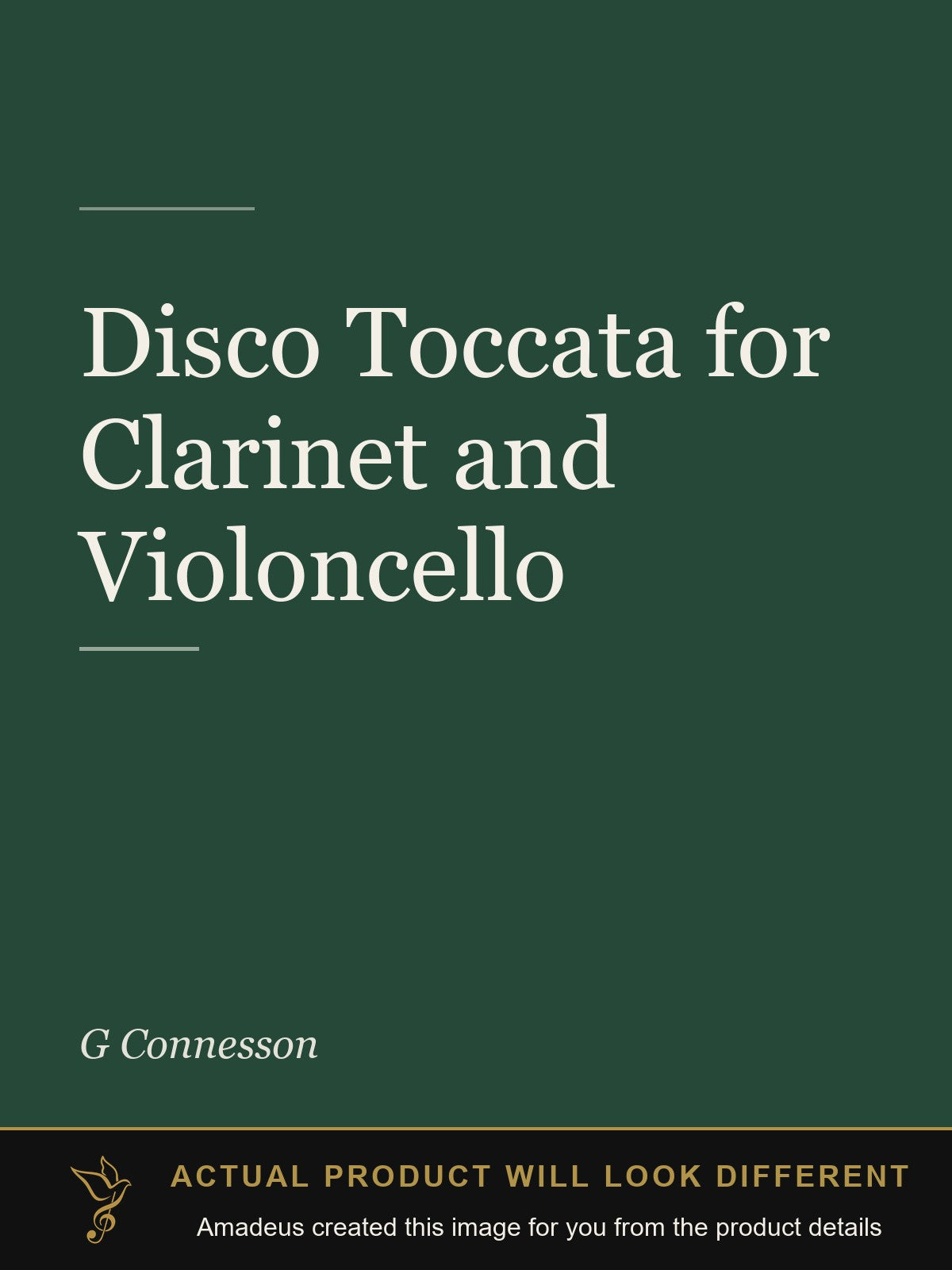 Disco Toccata for Clarinet and Violoncello - Amadeus created this image from the product details; the actual product will look different