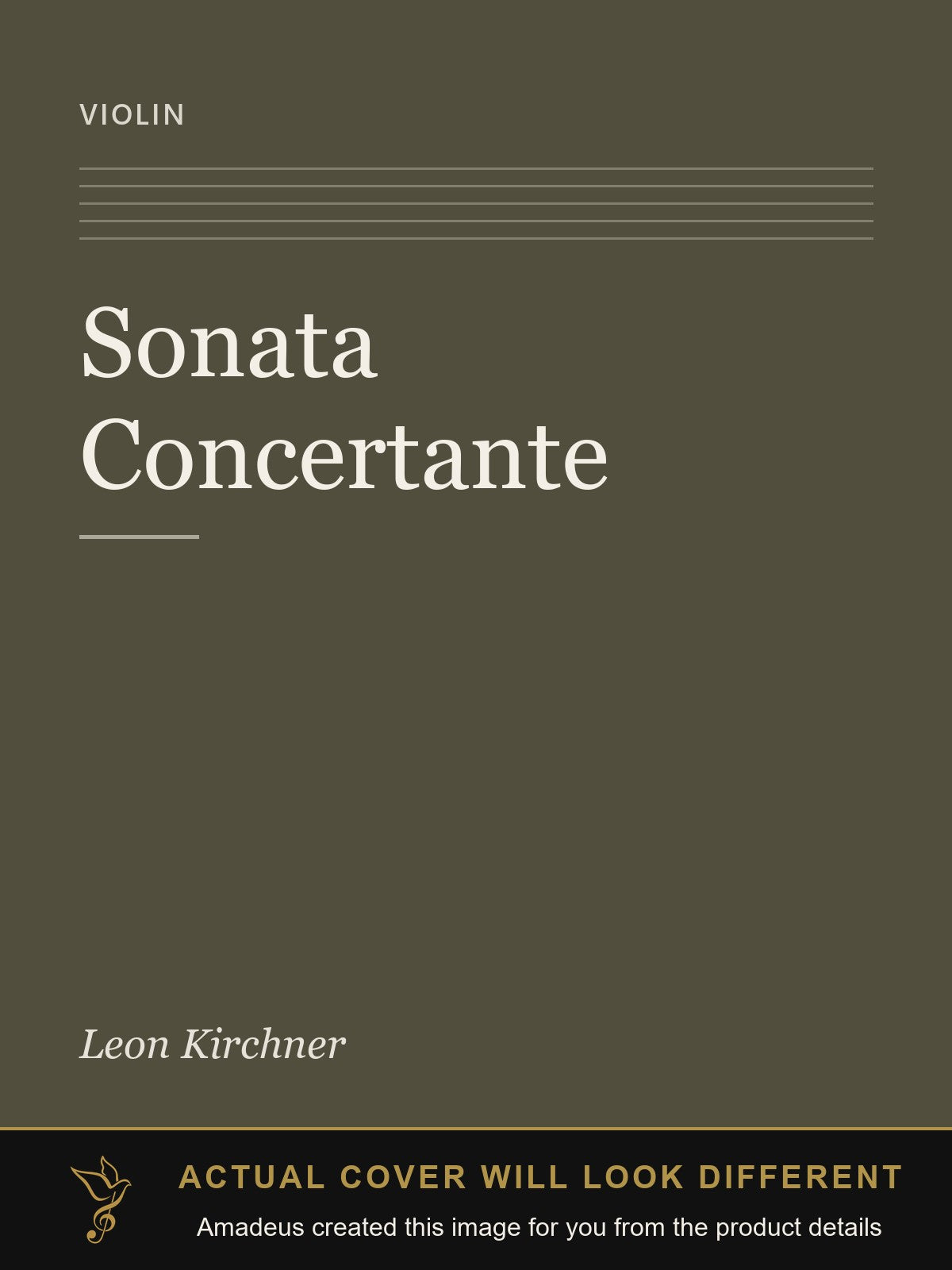 Sonata Concertante - Amadeus created this image from the product details; the actual cover will look different