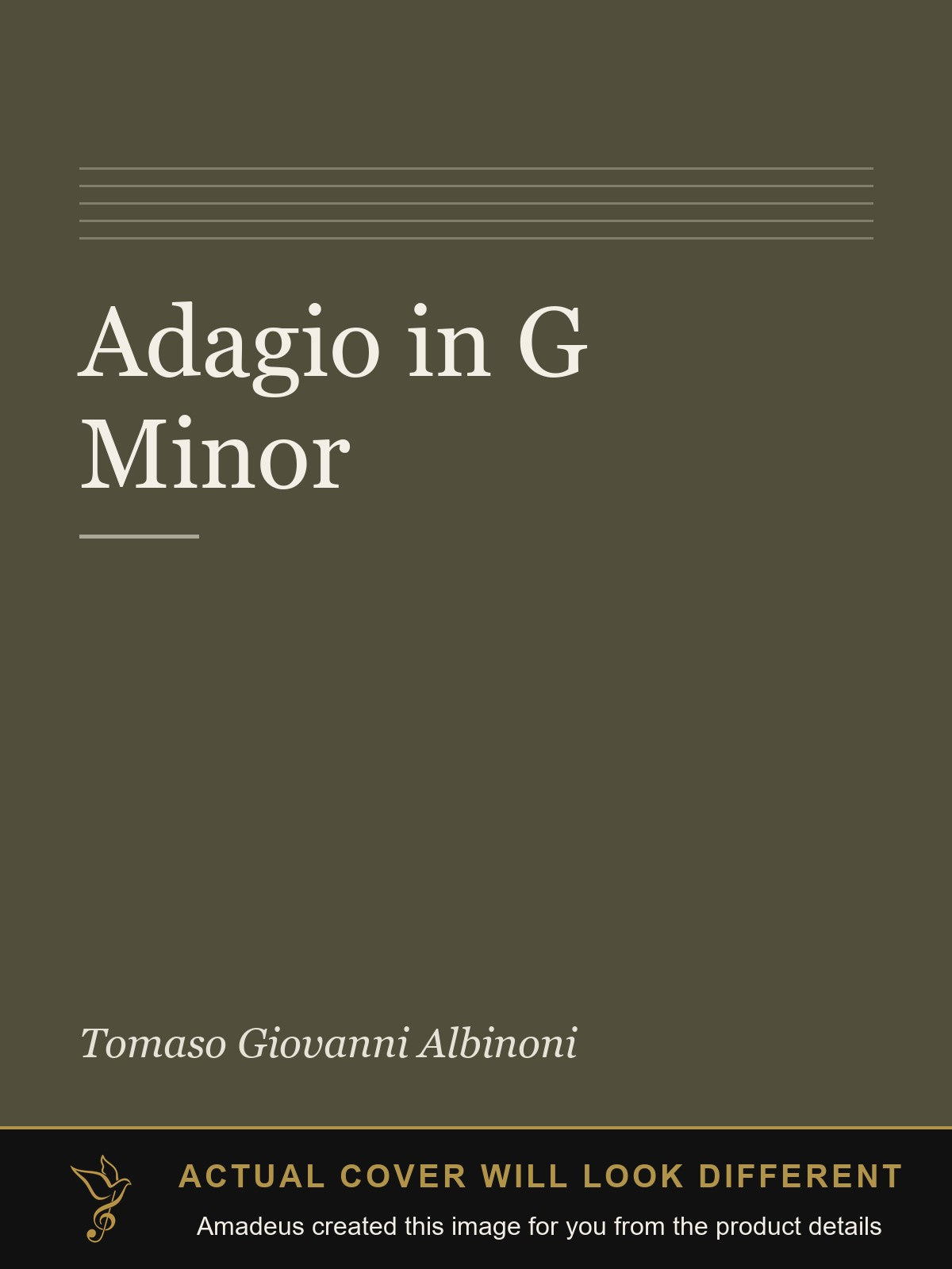 Adagio in G Minor - Amadeus created this image from the product details; the actual cover will look different