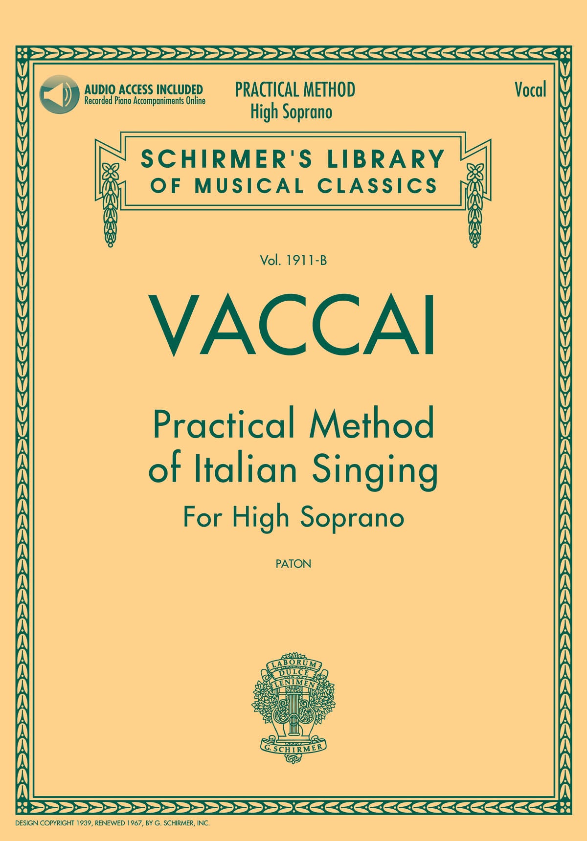 Product Cover for Vaccai: Practical Method of Italian Singing