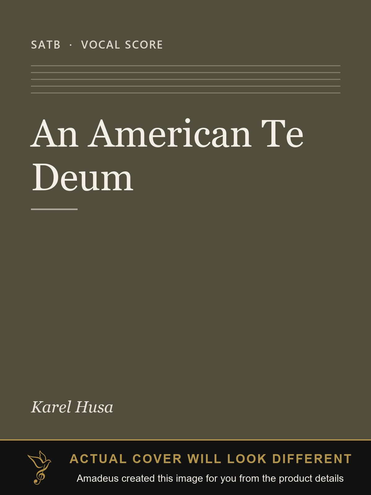 An American Te Deum - Amadeus created this image from the product details; the actual cover will look different