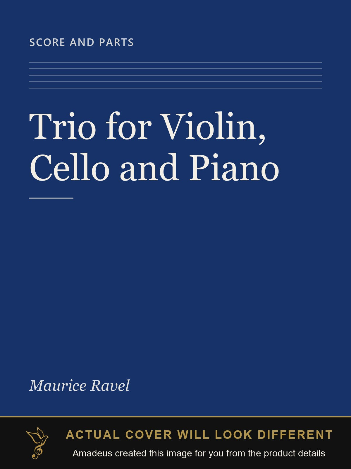 Trio for Violin, Cello and Piano - Amadeus created this image from the product details; the actual cover will look different