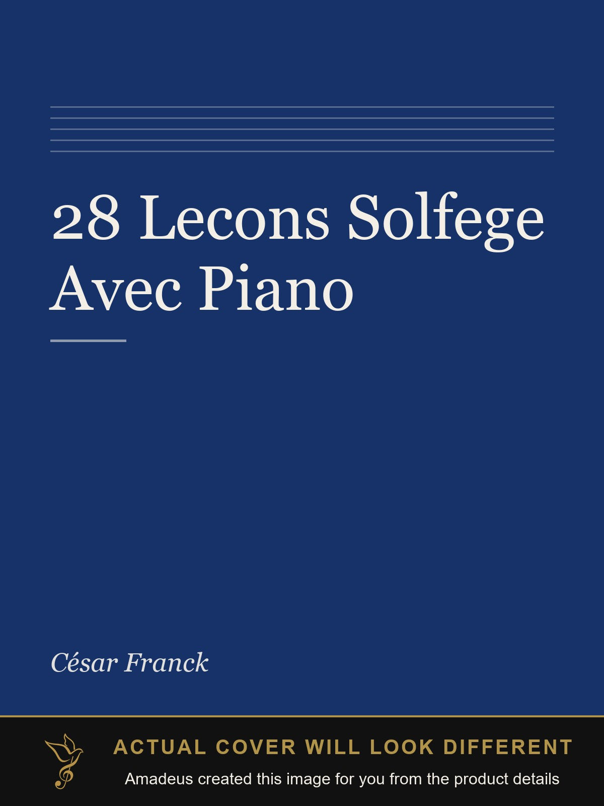 28 Lecons Solfege Avec Piano - Amadeus created this image from the product details; the actual cover will look different