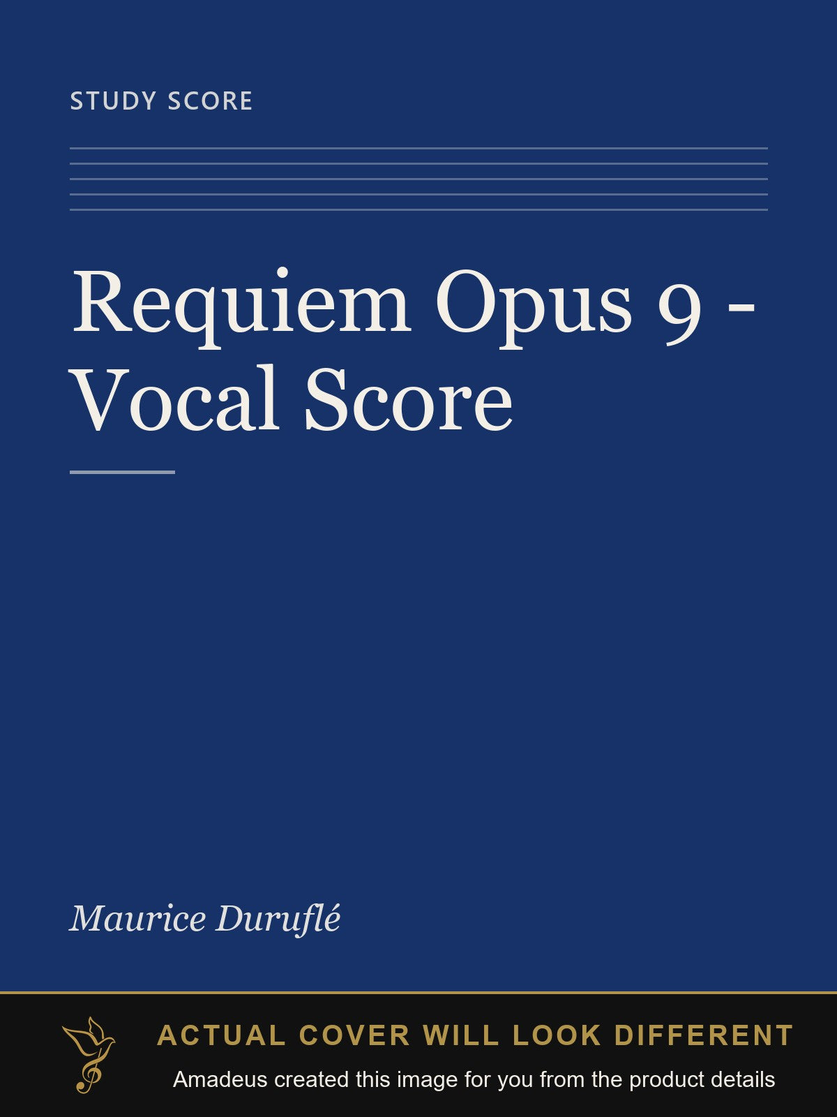 Requiem Opus 9 - Vocal Score - Amadeus created this image from the product details; the actual cover will look different