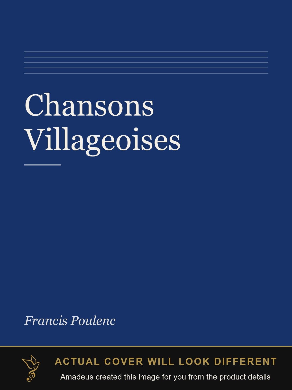 Chansons Villageoises - Amadeus created this image from the product details; the actual cover will look different