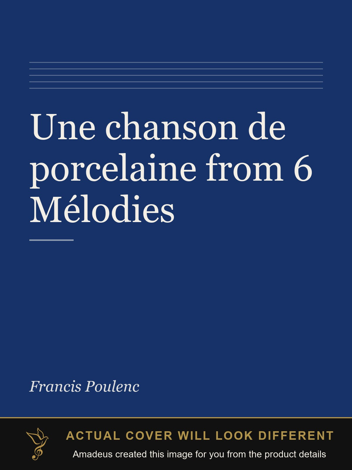Une chanson de porcelaine from 6 Mélodies - Amadeus created this image from the product details; the actual cover will look different