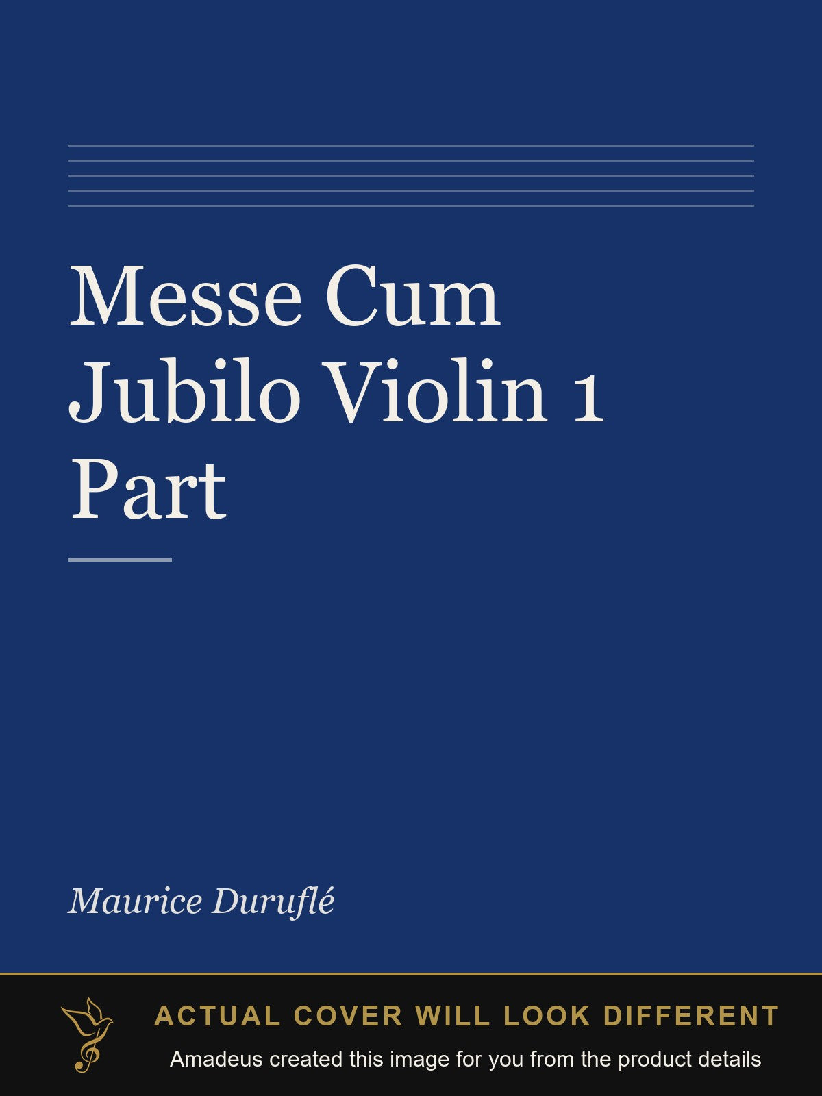 Messe Cum Jubilo Violin 1 Part - Amadeus created this image from the product details; the actual cover will look different