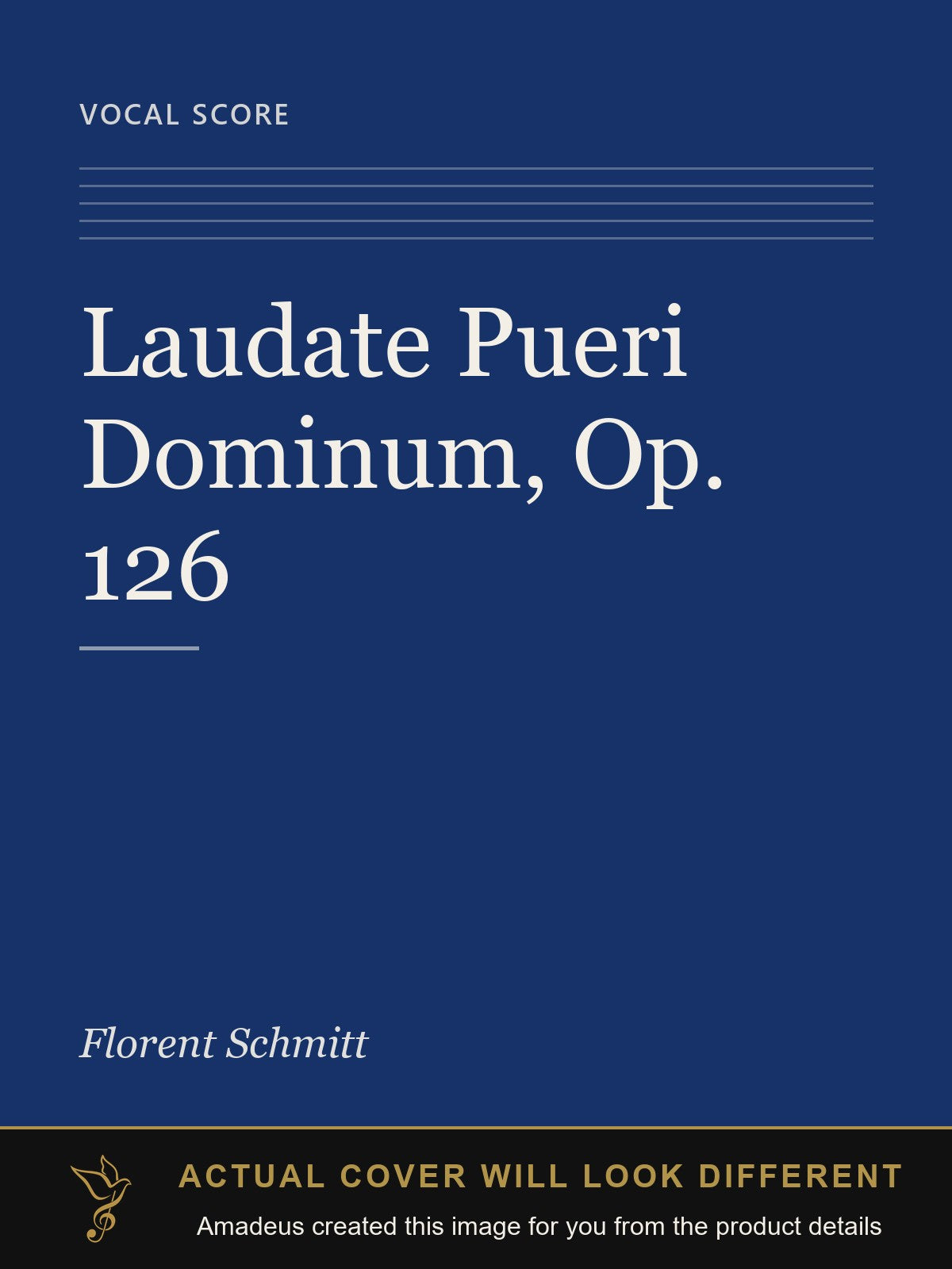 Laudate Pueri Dominum, Op. 126 - Amadeus created this image from the product details; the actual cover will look different